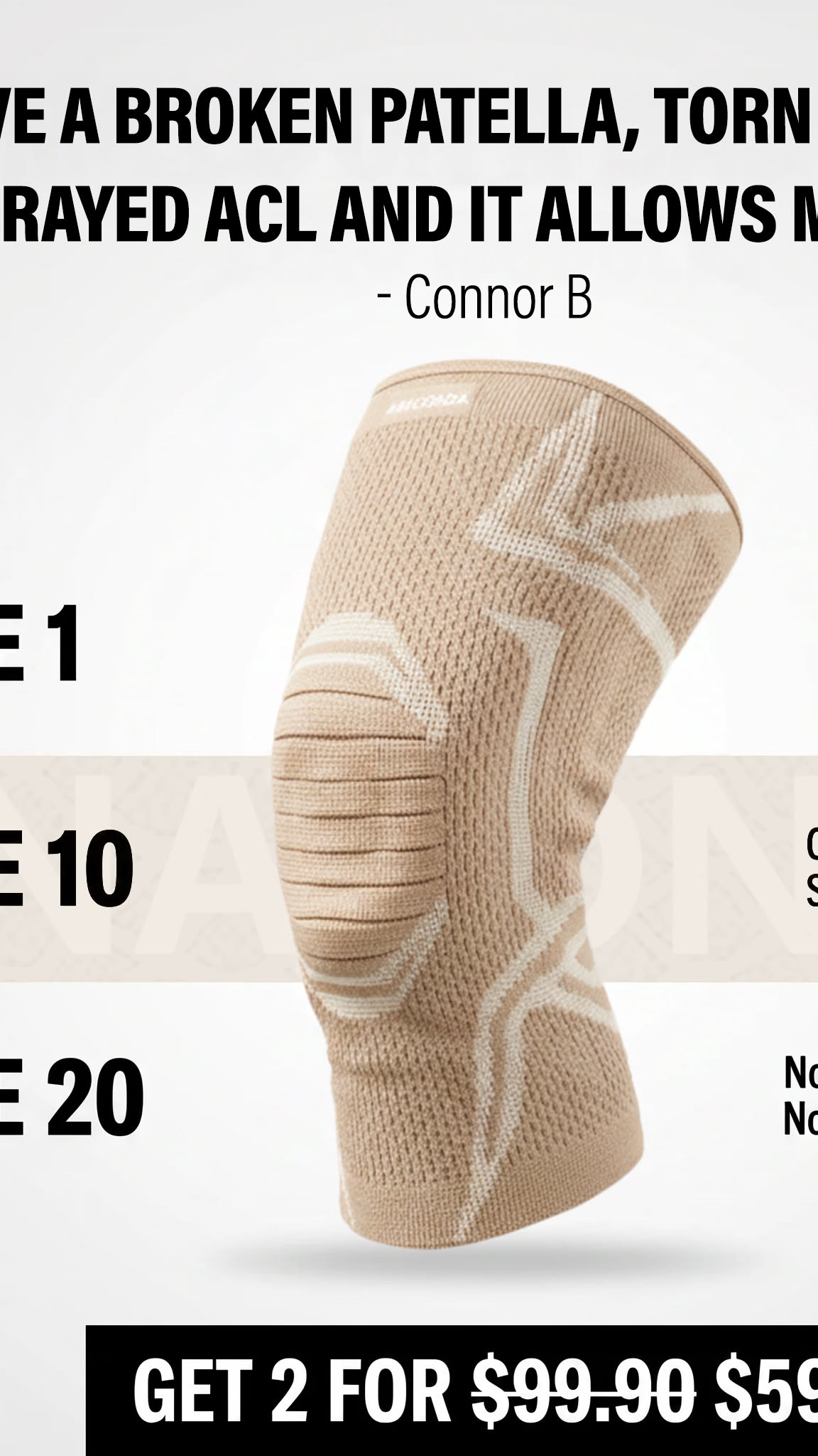 Anaconda Performance Facebook ad: Relieves Knee Pain