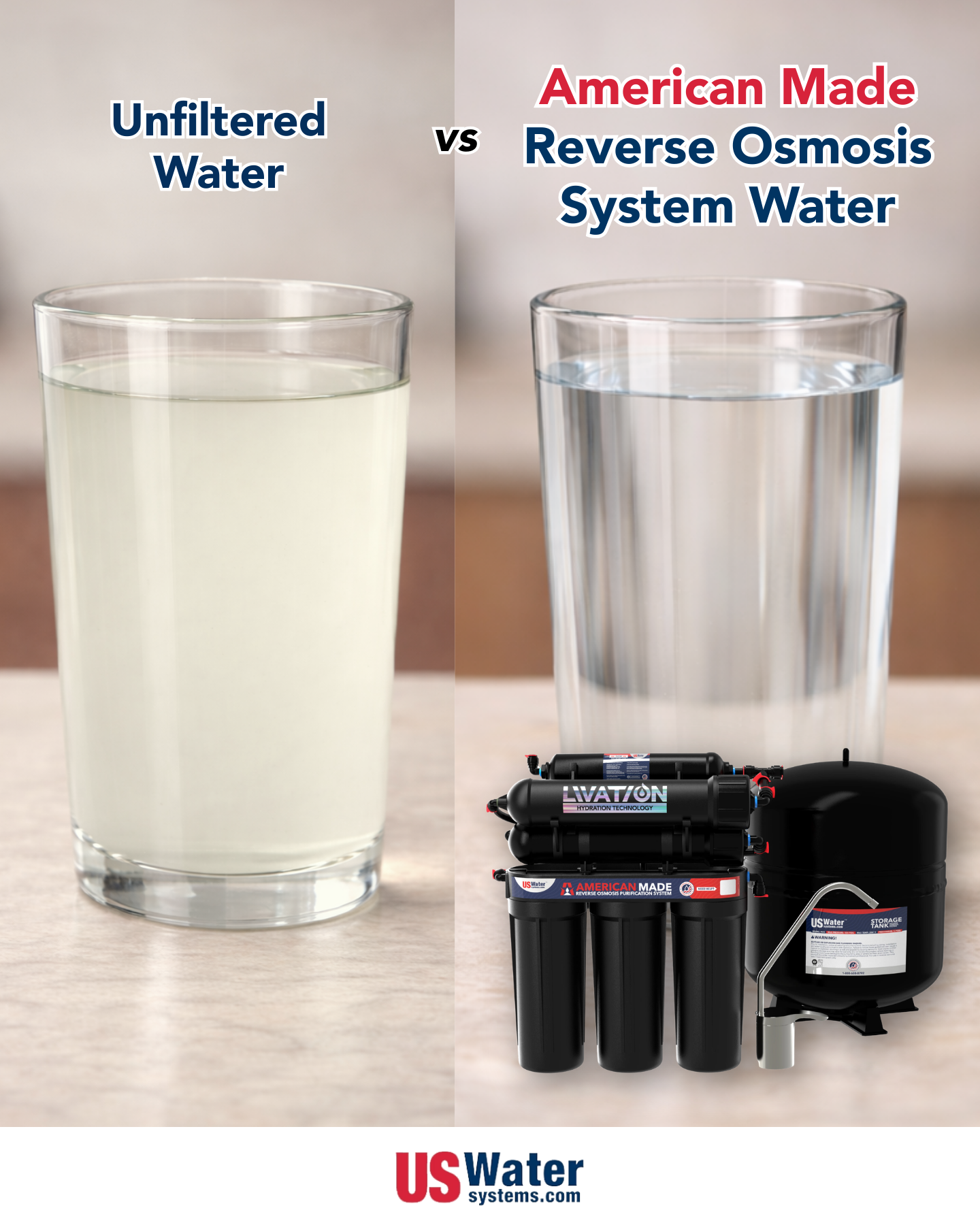 US Water Systems Facebook ad: Great Water Starts Here!