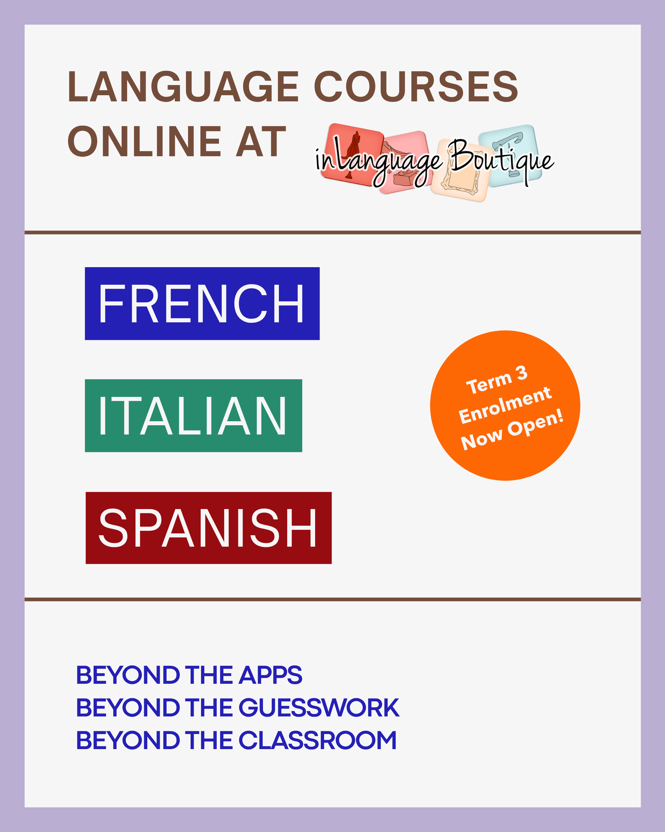 inLanguage Boutique Facebook ad