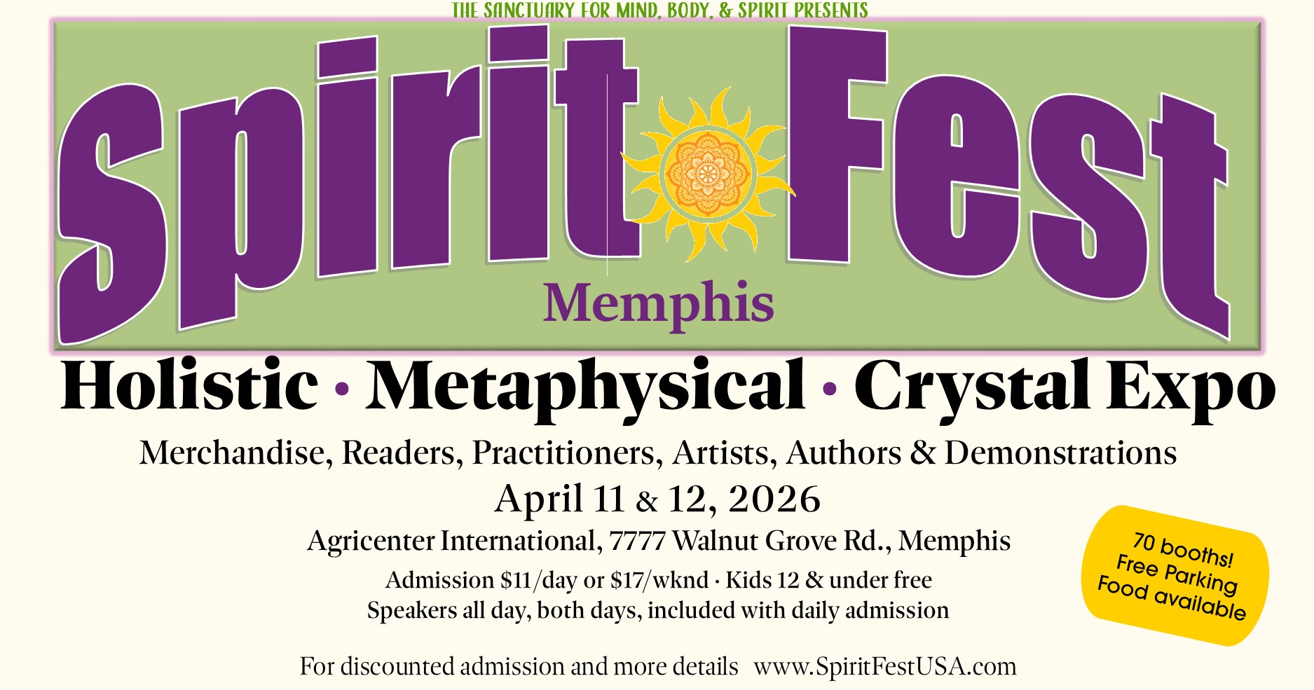 Spirit Fest USA Facebook ad: Coming soon! Spirit Fest Memphis Metaphysical, Holistic, &…