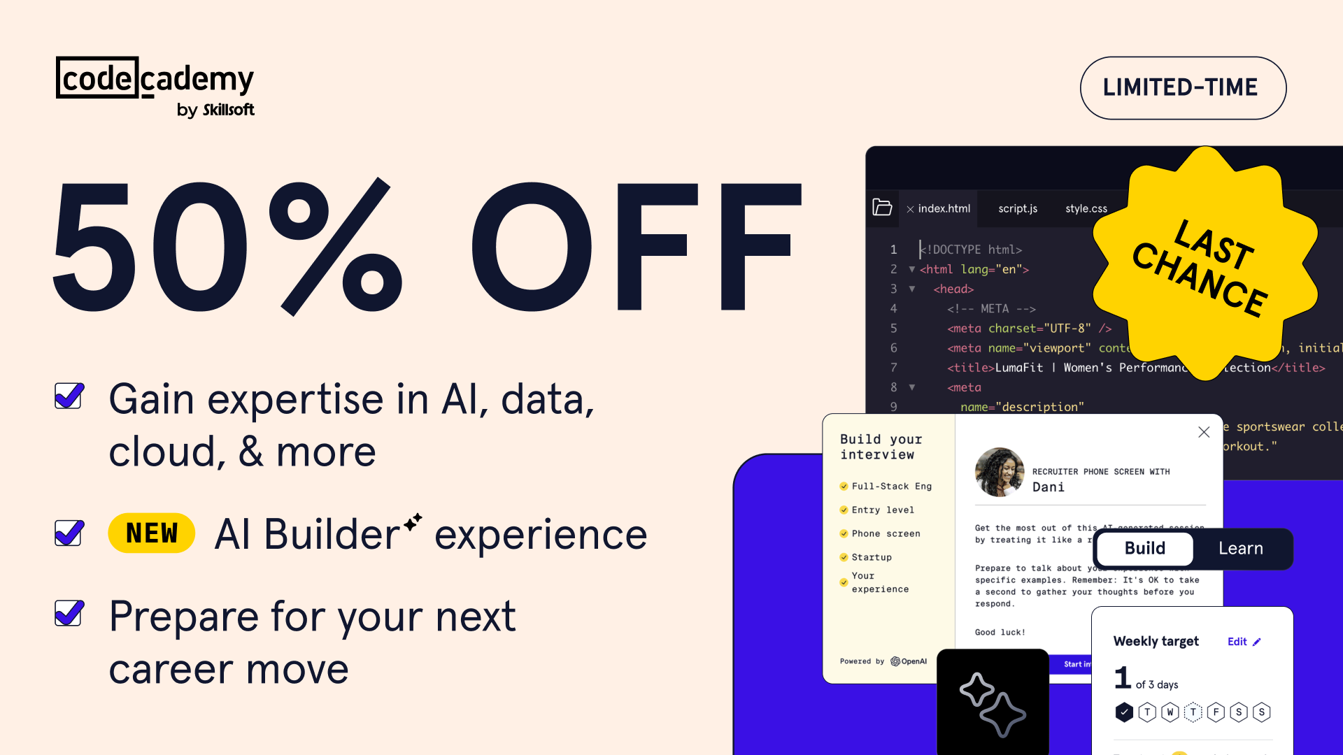 Codecademy Facebook ad
