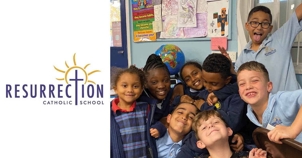 Resurrection Catholic Parish School Facebook ad: Now Enrolling PK4 - 8th Grade!
