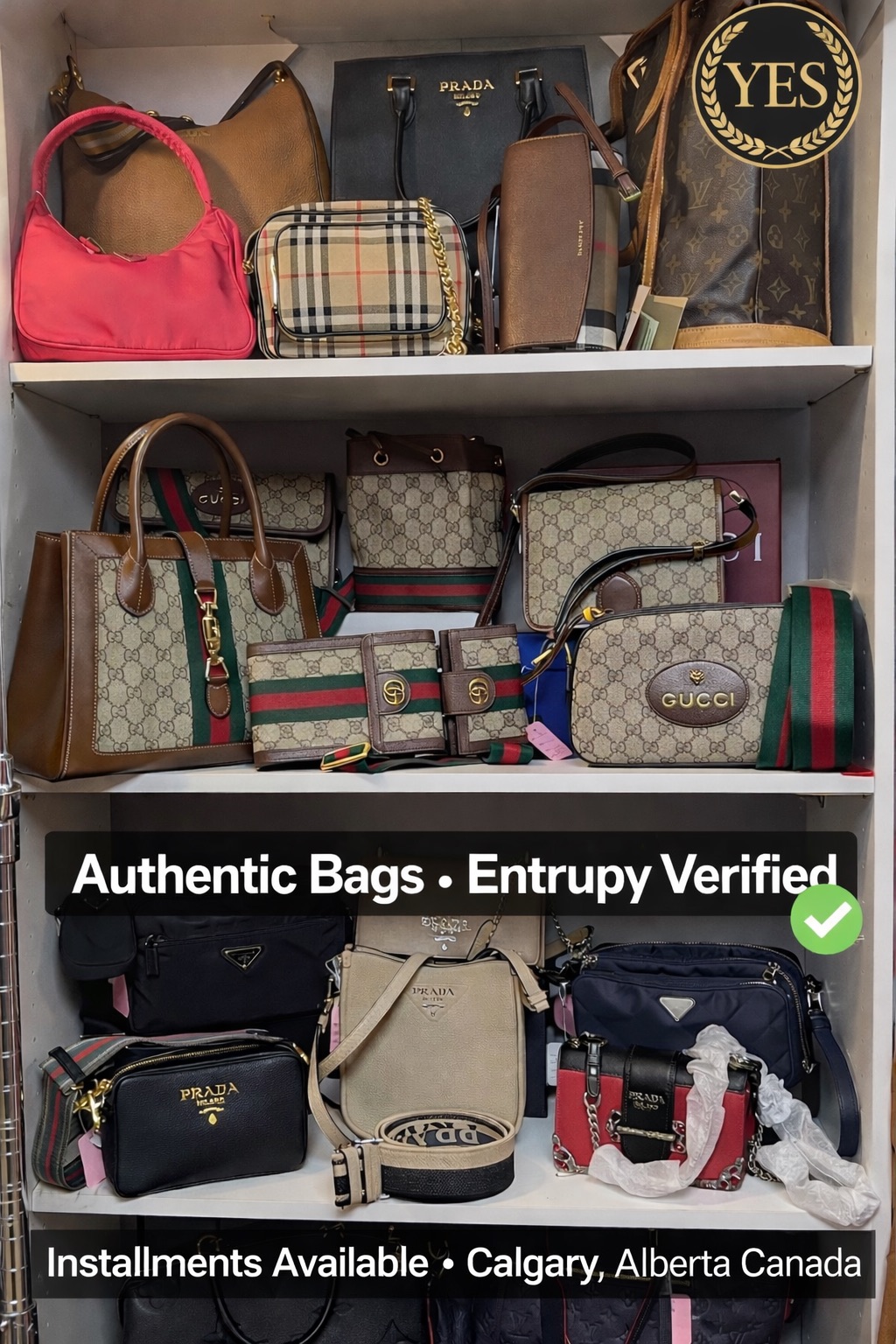 YES -Yshen,Eireen &Shiela Facebook ad: Authentic Bags