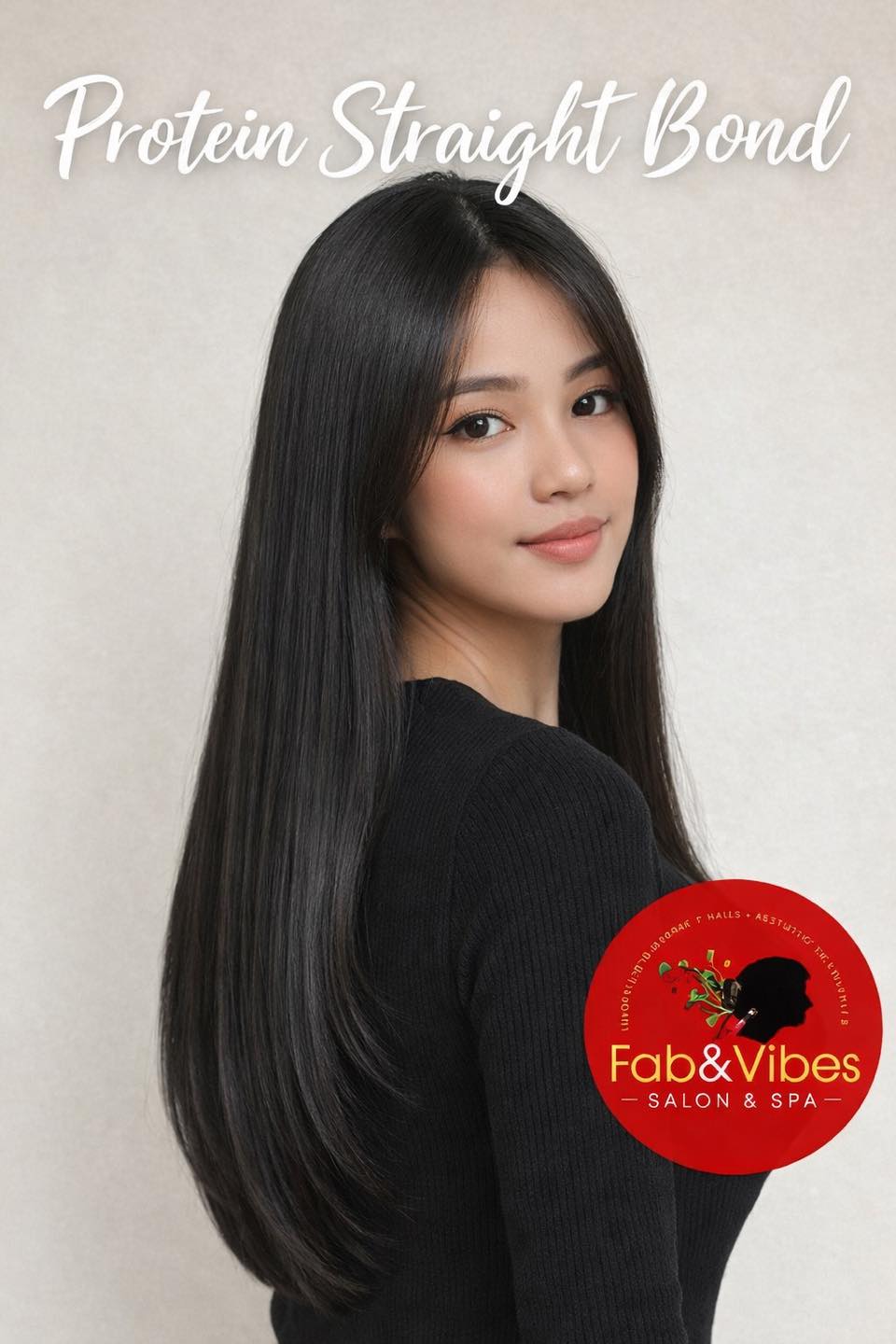 Fab & Vibes Salon And Spa Taft Facebook ad: Get that sleek, smooth, and naturally straight hair…