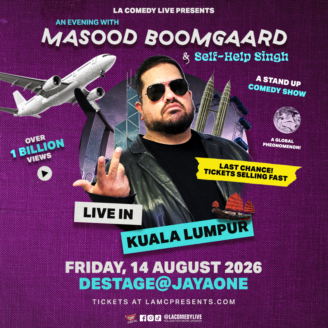 Masood Boomgaard- The Comedian Facebook ad