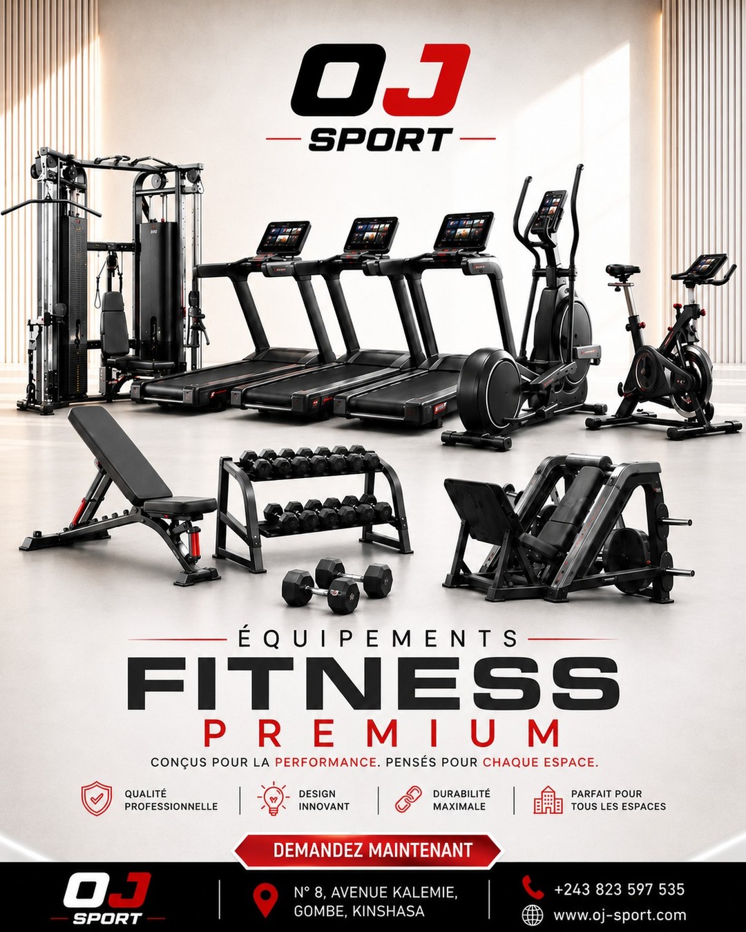 OJ Sport Facebook ad: OJ Sport: équipement de fitness et compléments…