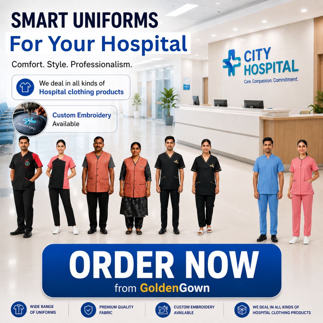 GoldenGown Hospital Clothes Facebook ad