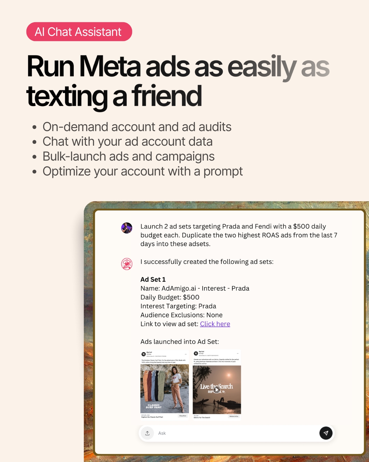 AdAmigo.ai Facebook ad