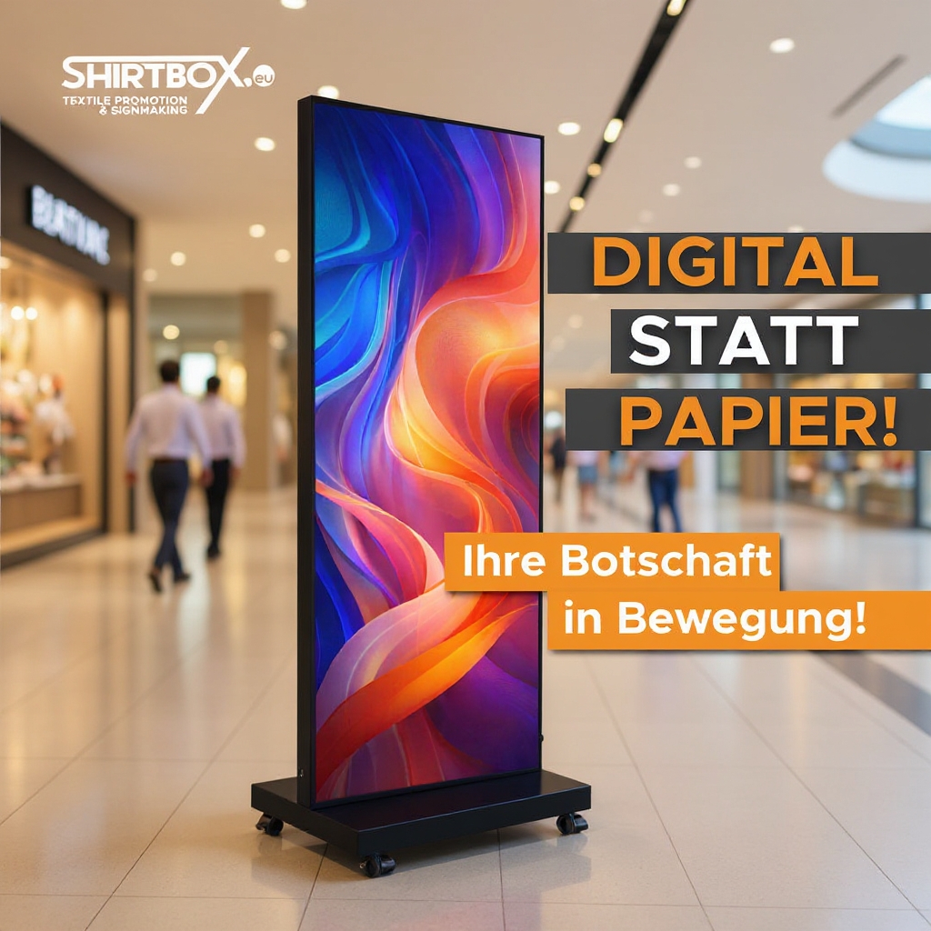 SHIRTBOX Facebook ad: Sichtbarkeit ist heute digital. Punkt.