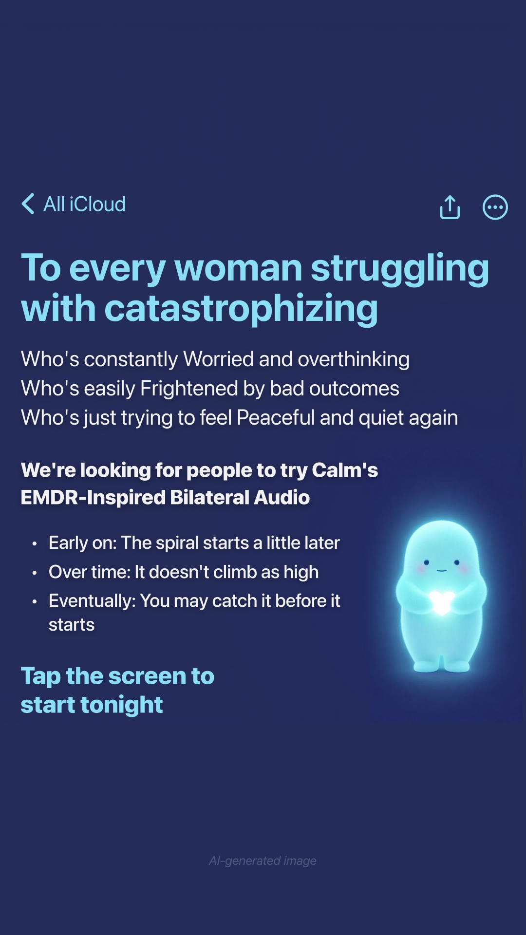 Calm Facebook ad