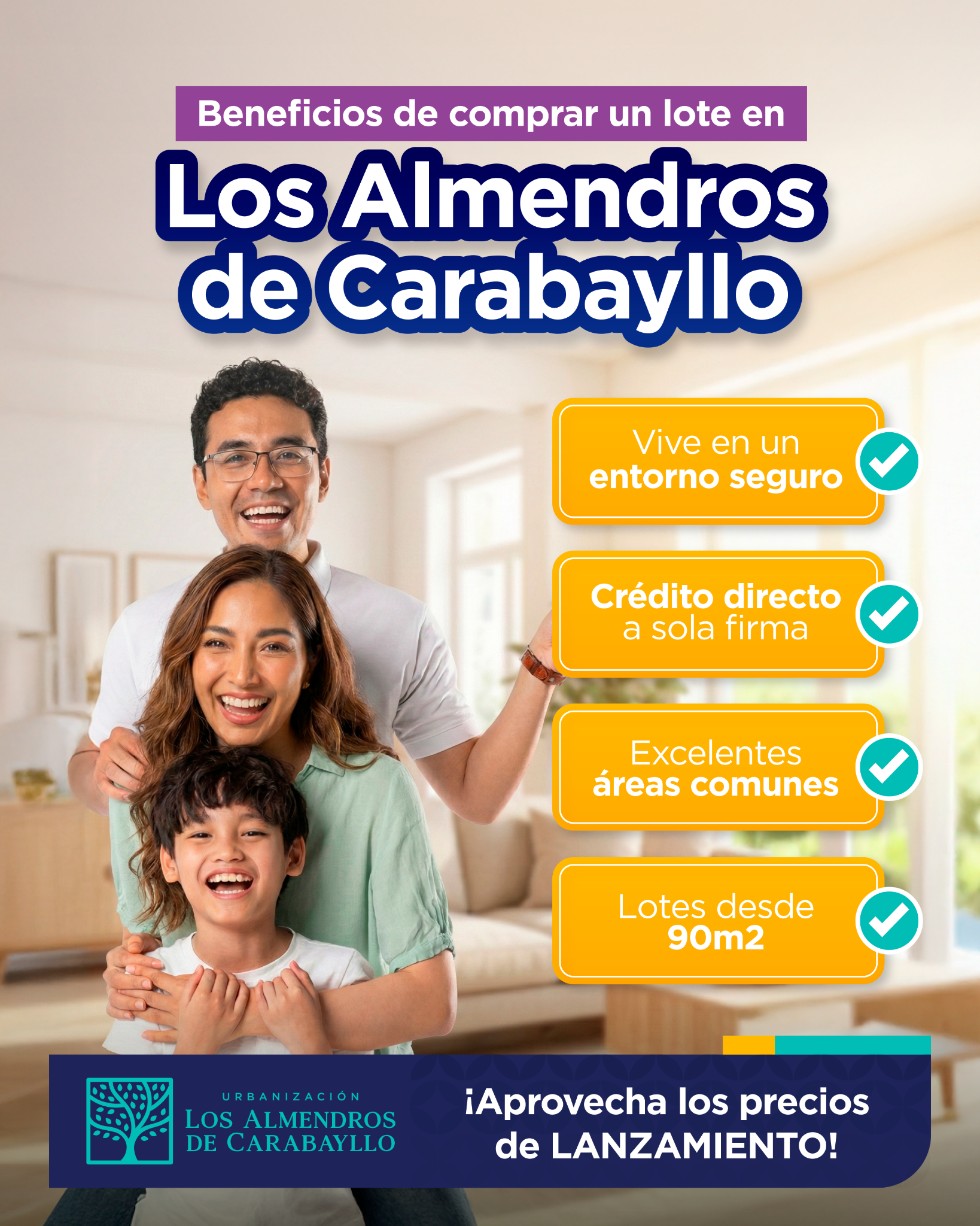 Urbanización Los Almendros de Carabayllo Facebook ad: Ideal para tu primera vivienda.