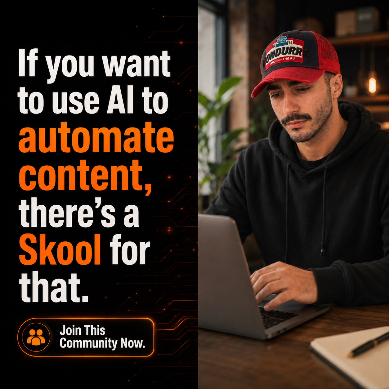 Skool Facebook ad