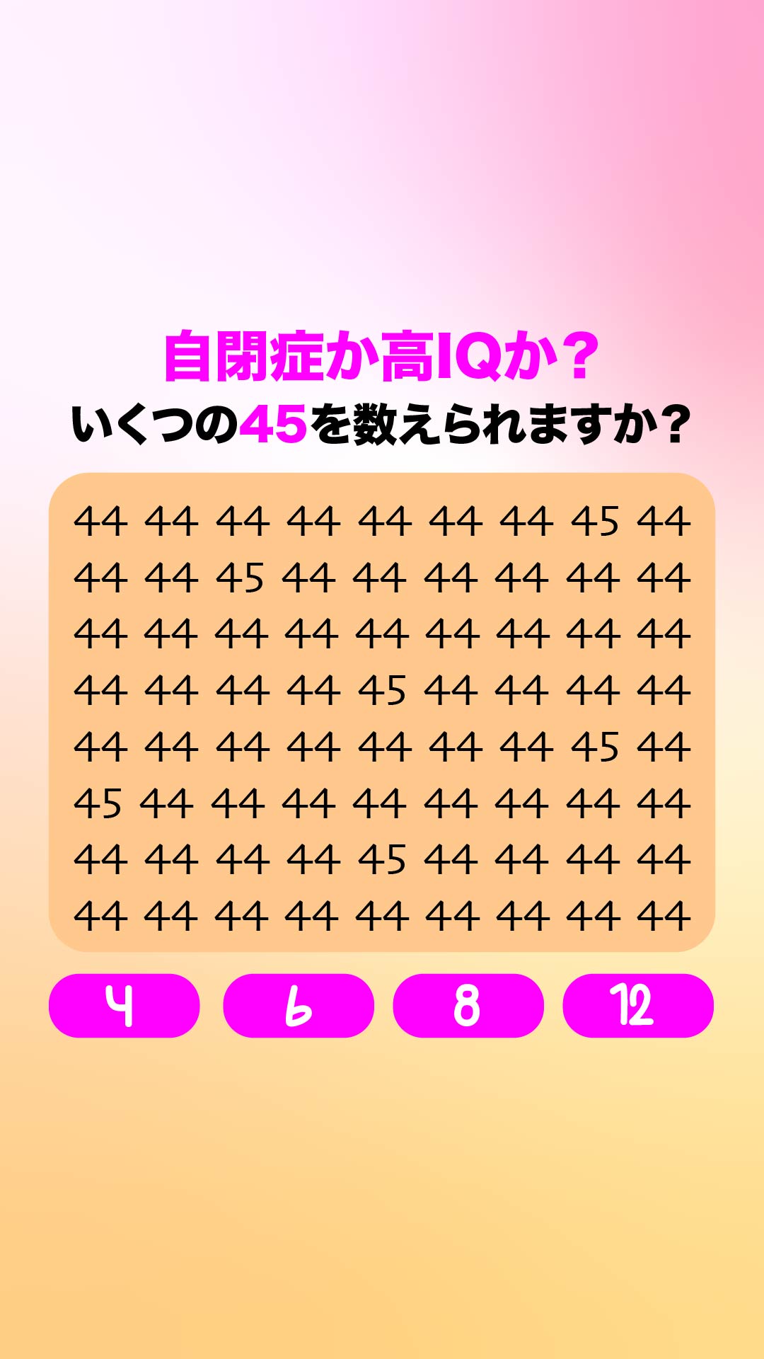 International IQ test Facebook ad