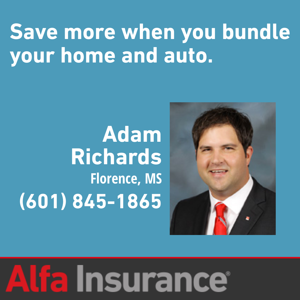 Alfa Insurance - Adam Richards Facebook ad: Adam Richards - Florence, MS | Alfa Insurance
