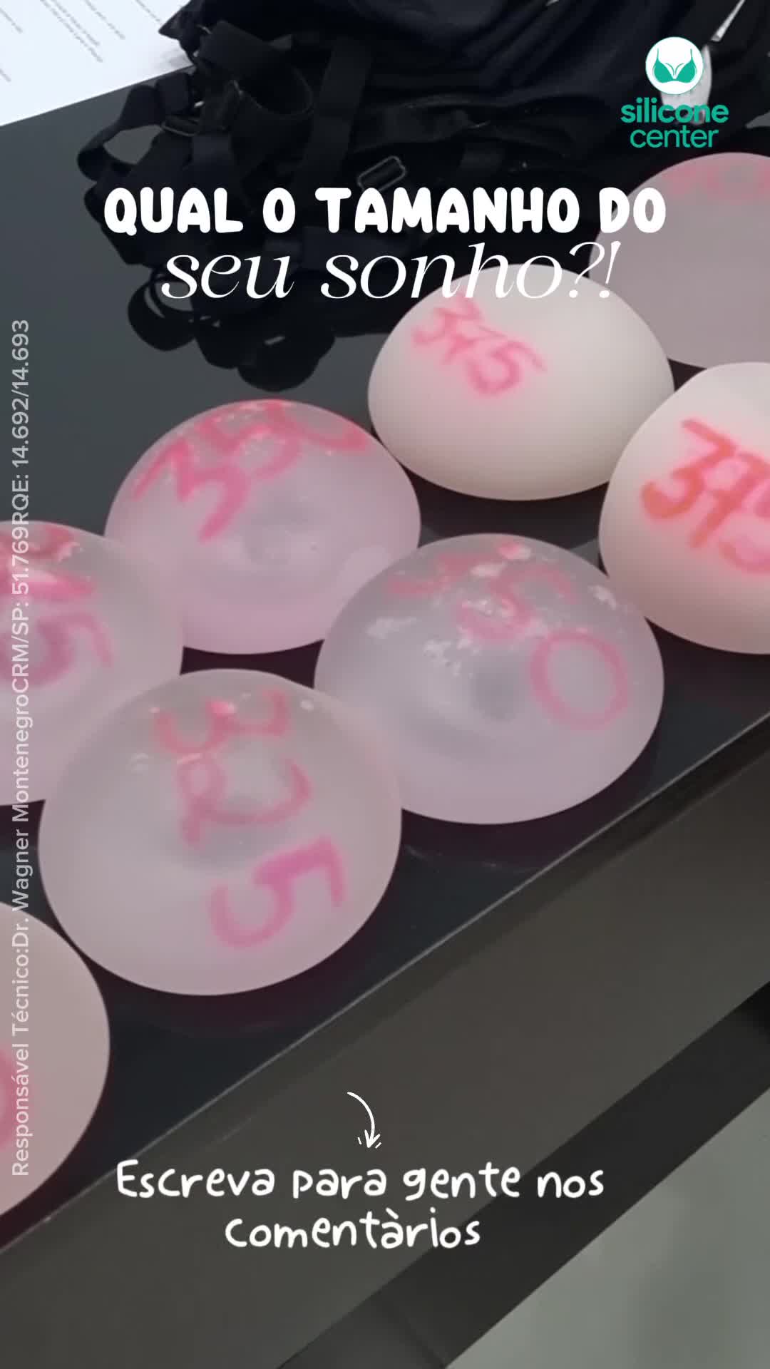 Silicone Center Facebook ad: Qual é o tamanho do SEU sonho?
