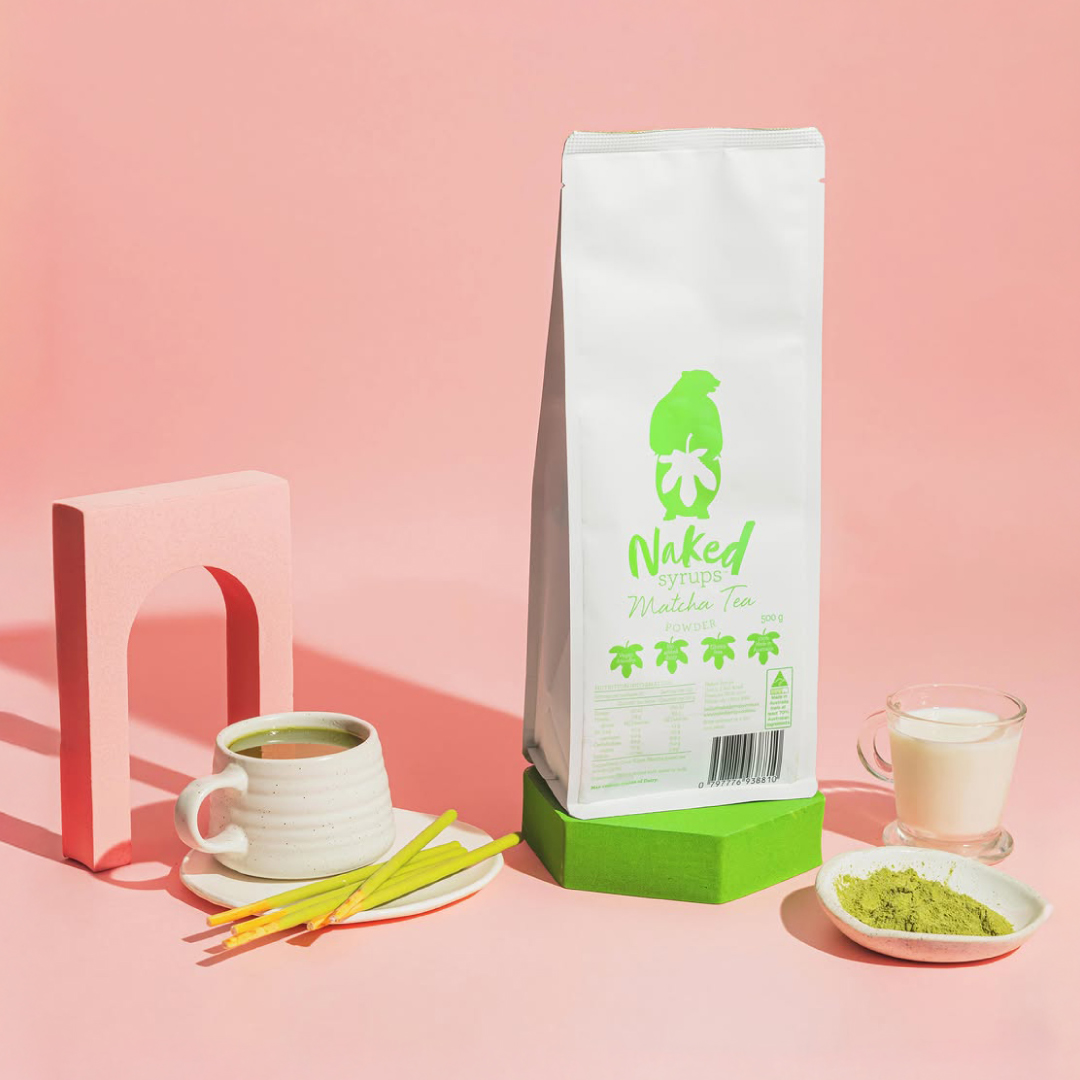Naked Syrups Facebook ad: Naked Syrups Matcha Powder, Vibrant & Fresh