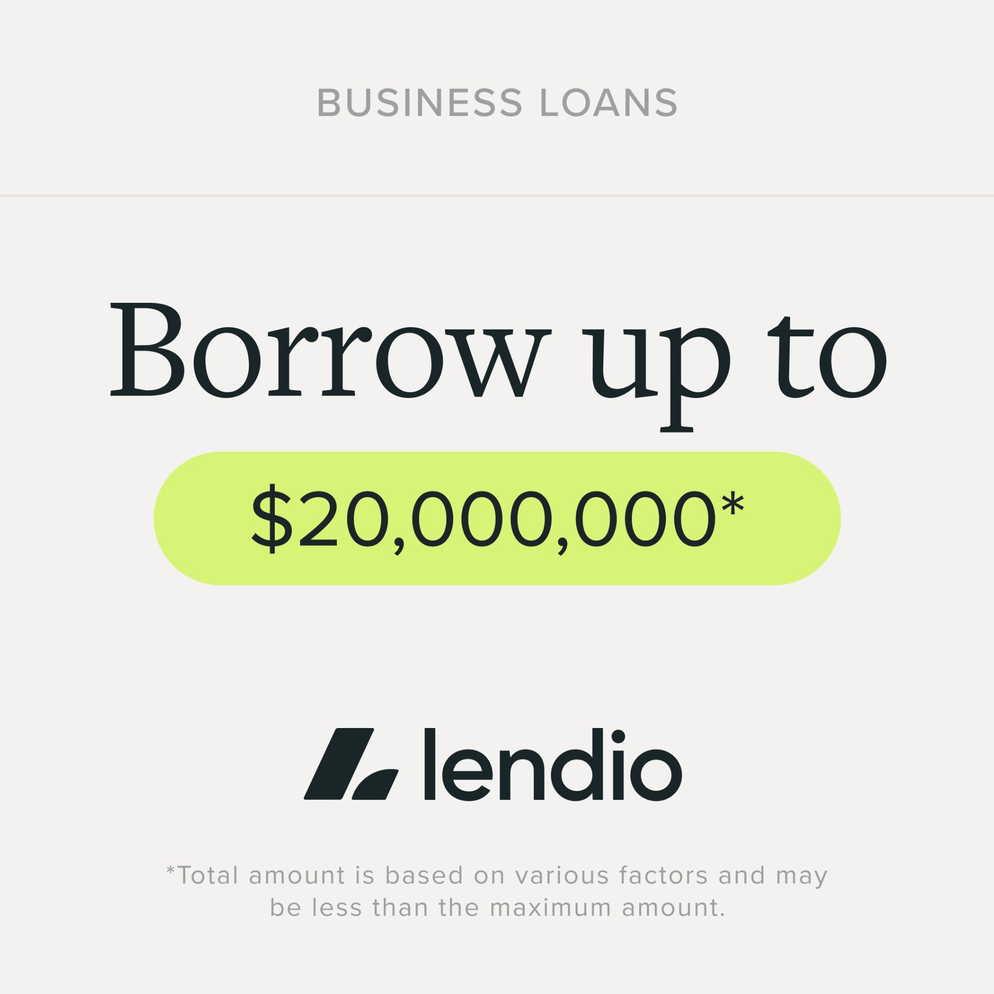 Lendio Facebook ad