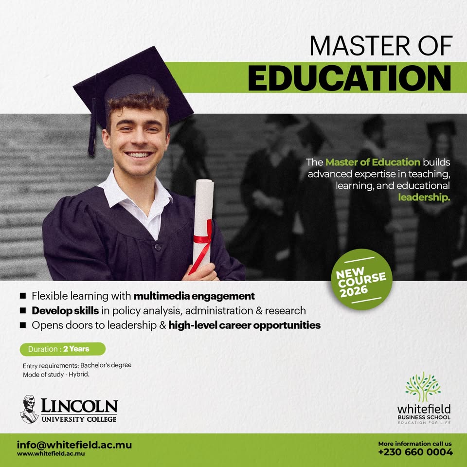 Whitefield Business School Facebook ad: Master of Education