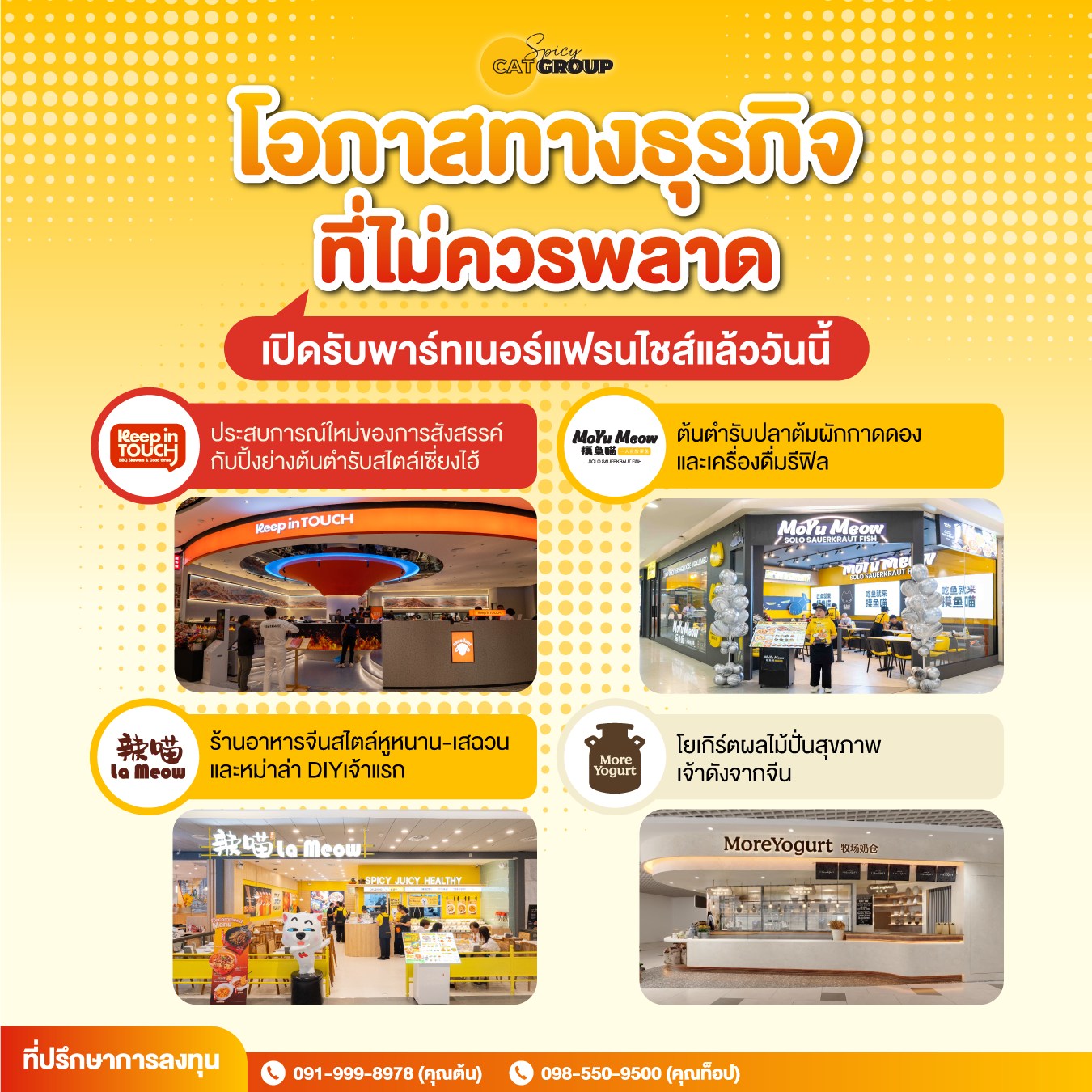 Franchise Spicy Cat group Facebook ad