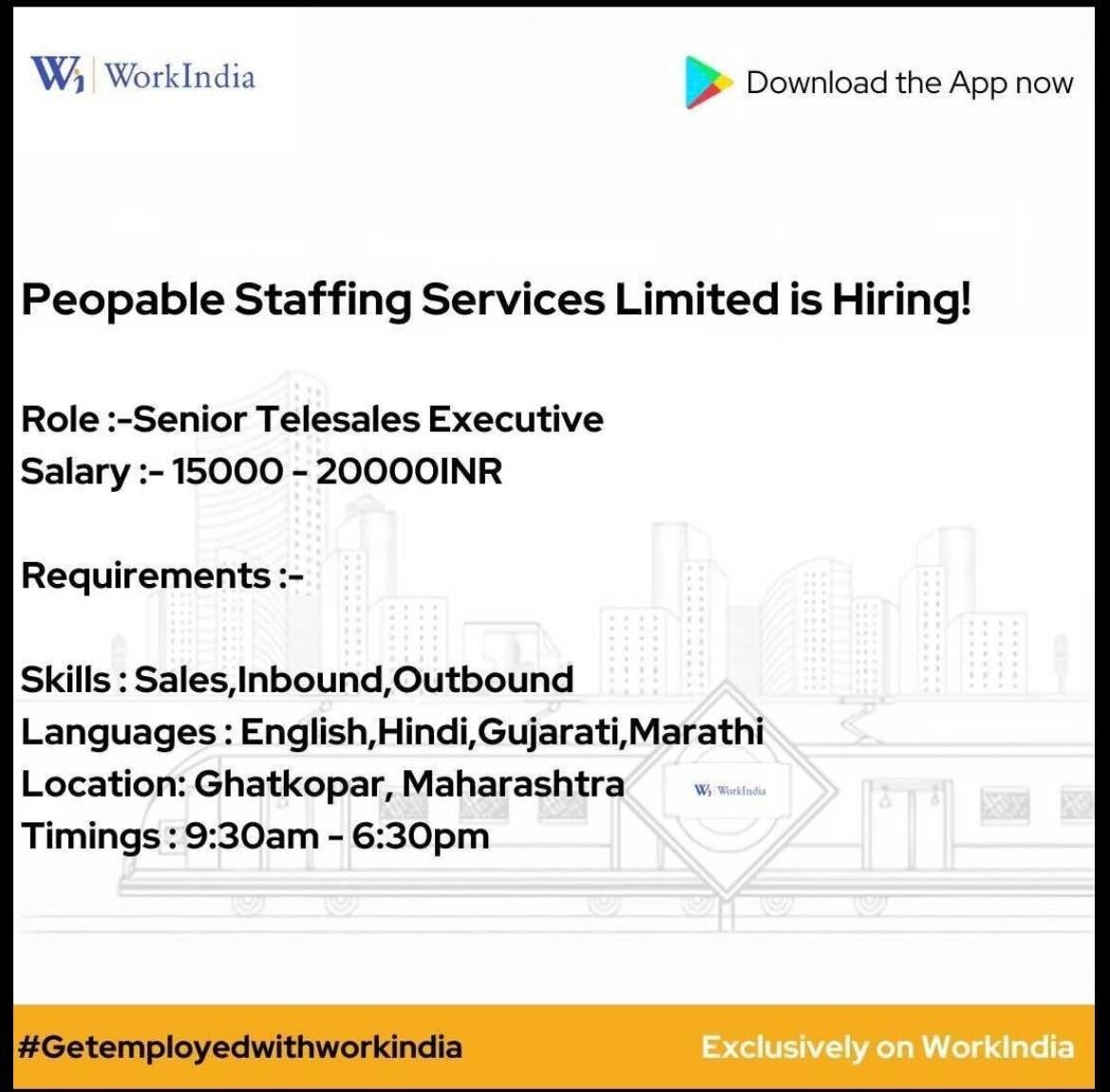 WorkIndia Facebook ad