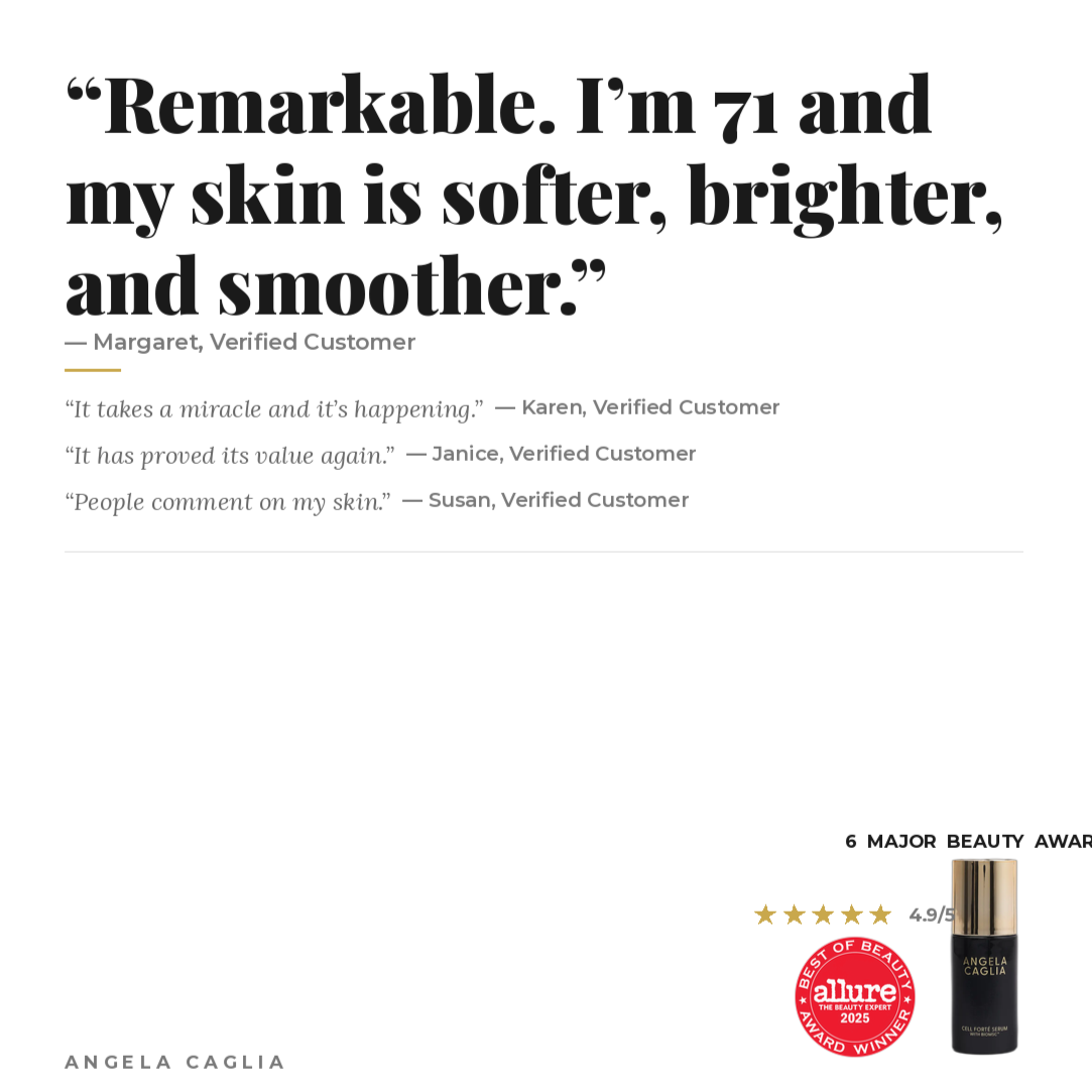 Angela Caglia Skincare Facebook ad