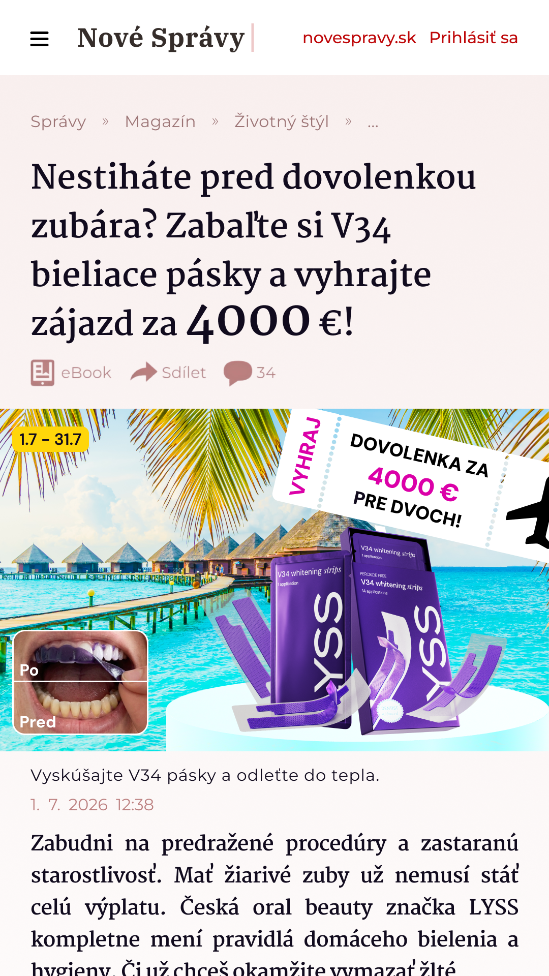 LYSS CZ/SK Facebook ad