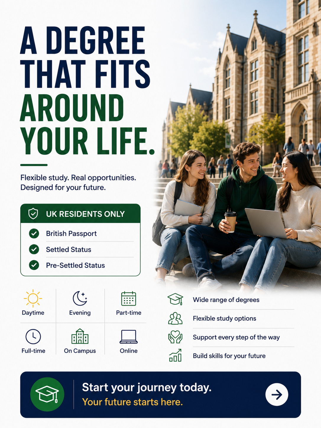 Higher Education in the UK Facebook ad: Boost Your Career with University Study in the…