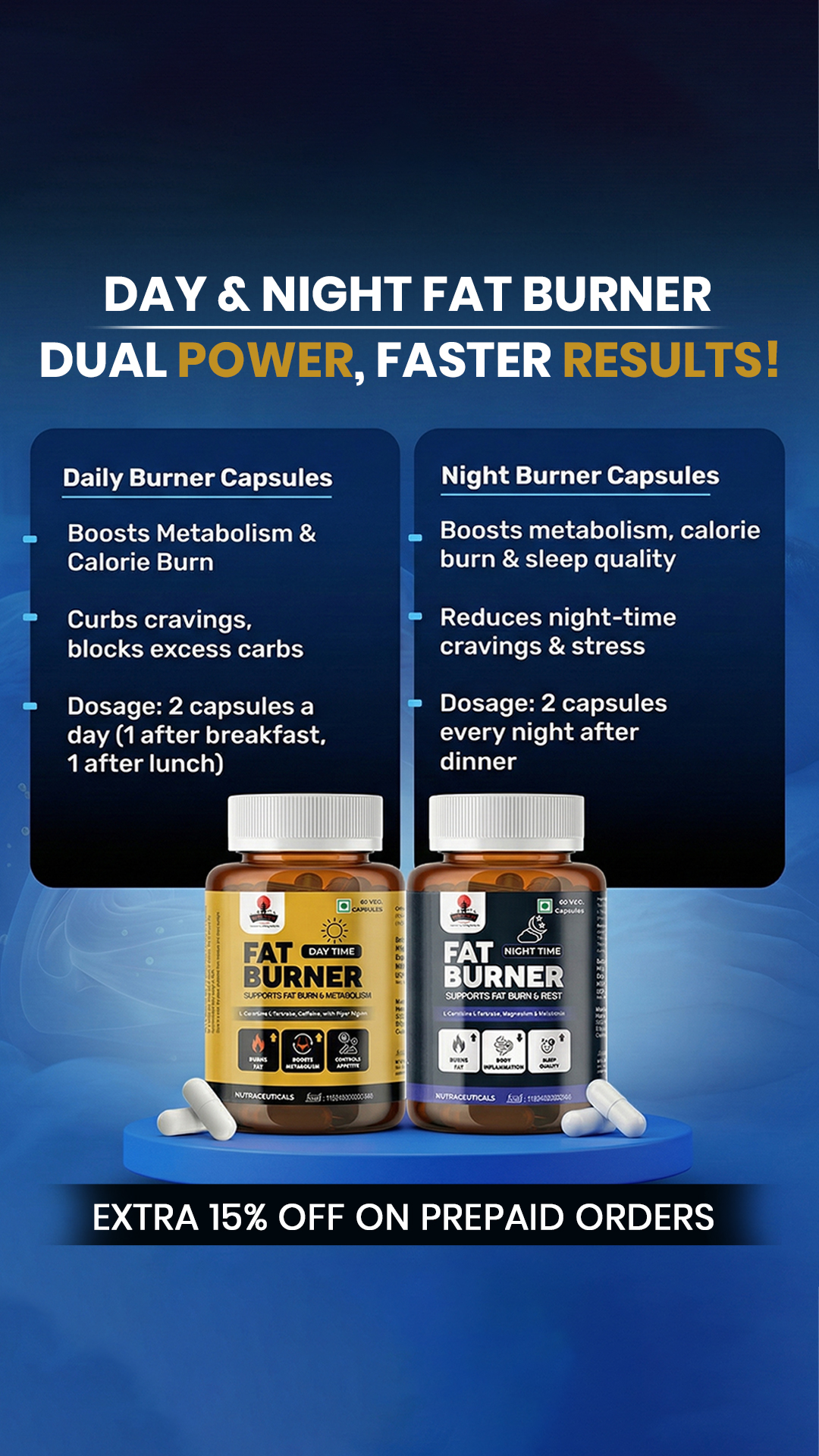 Hara Hachi Facebook ad: Day & Night Fat Burner, Faster Fat Loss