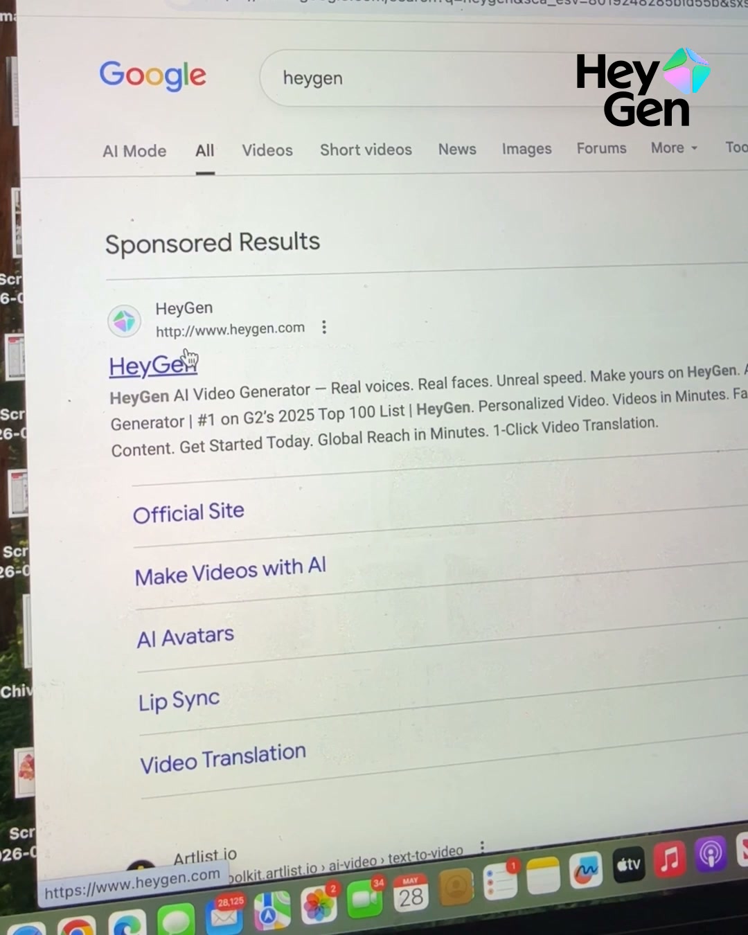 HeyGen Facebook ad: HeyGen Generador IA