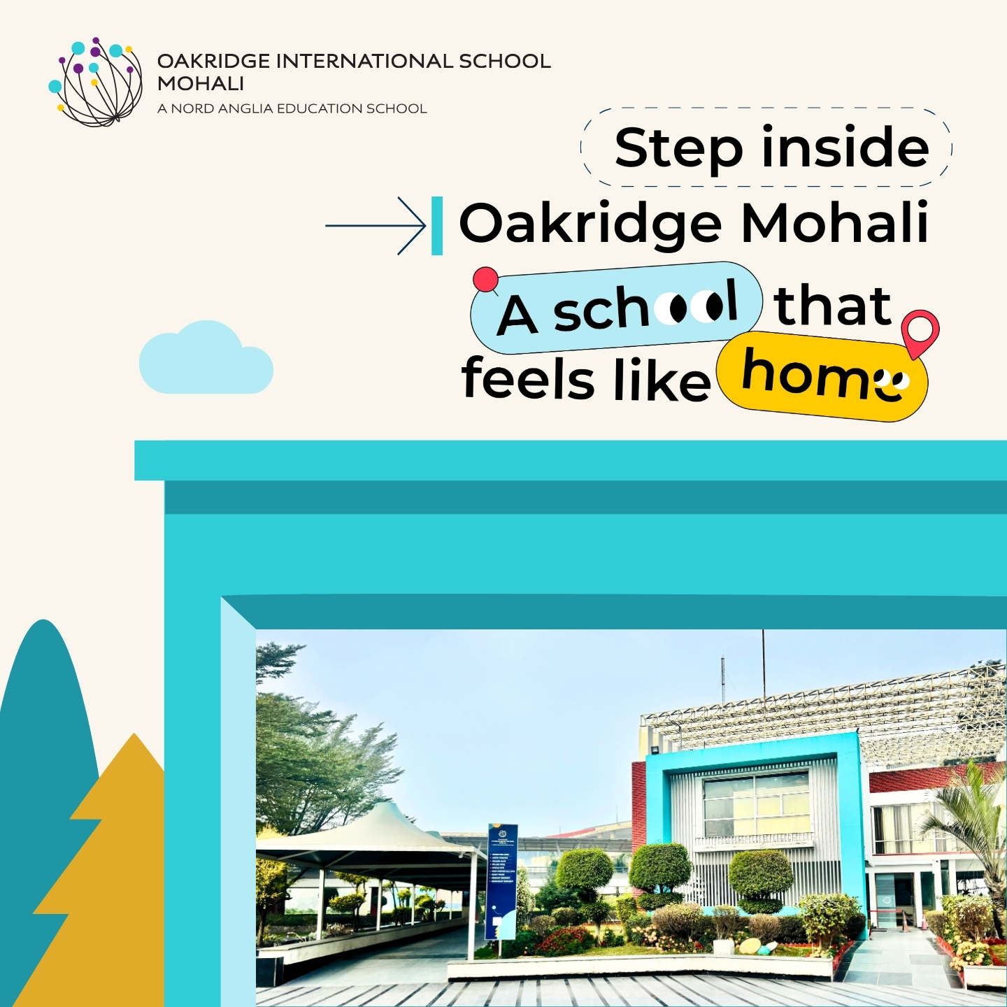Oakridge International School Mohali Facebook ad: A school that feels like home-where your child…