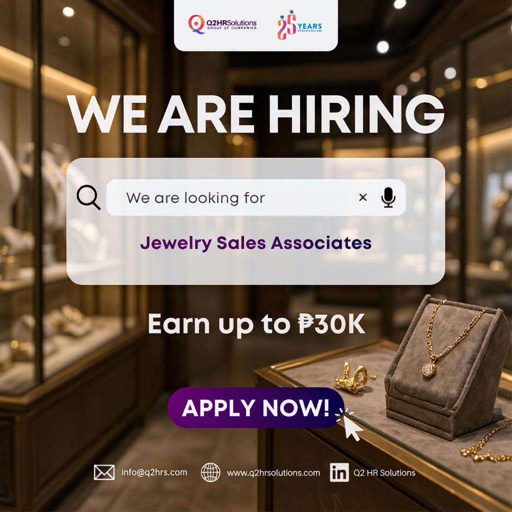 Careers at Q2HR Facebook ad: Want to Work in Luxury Retail?