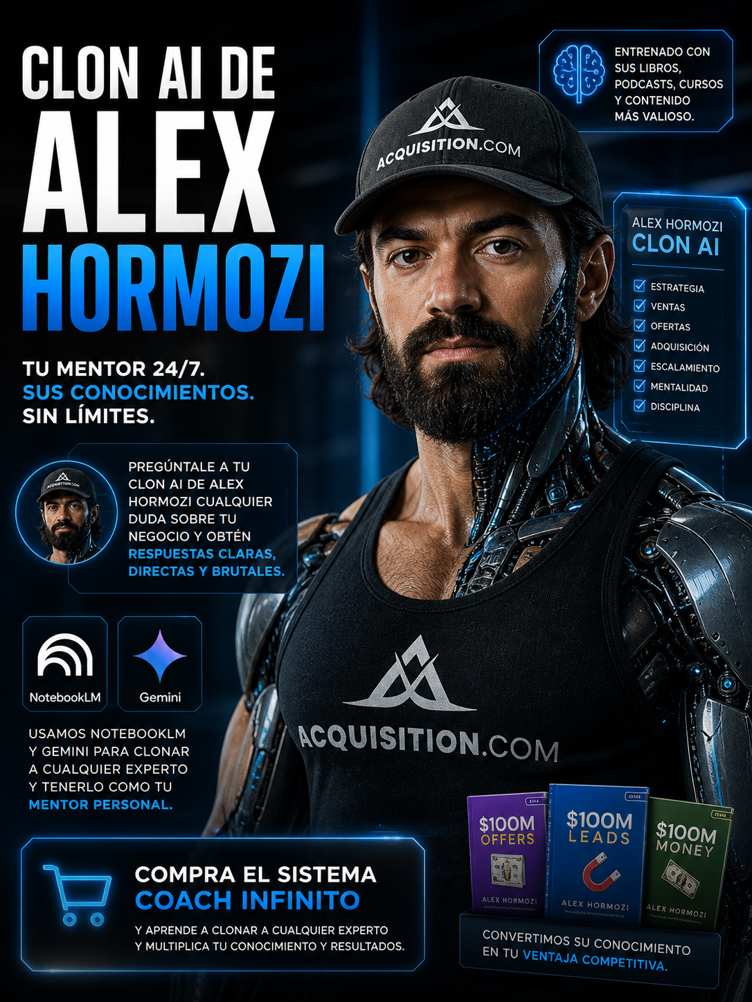 Baltasar Acosta Facebook ad: Cloné a Alex Hormozi.