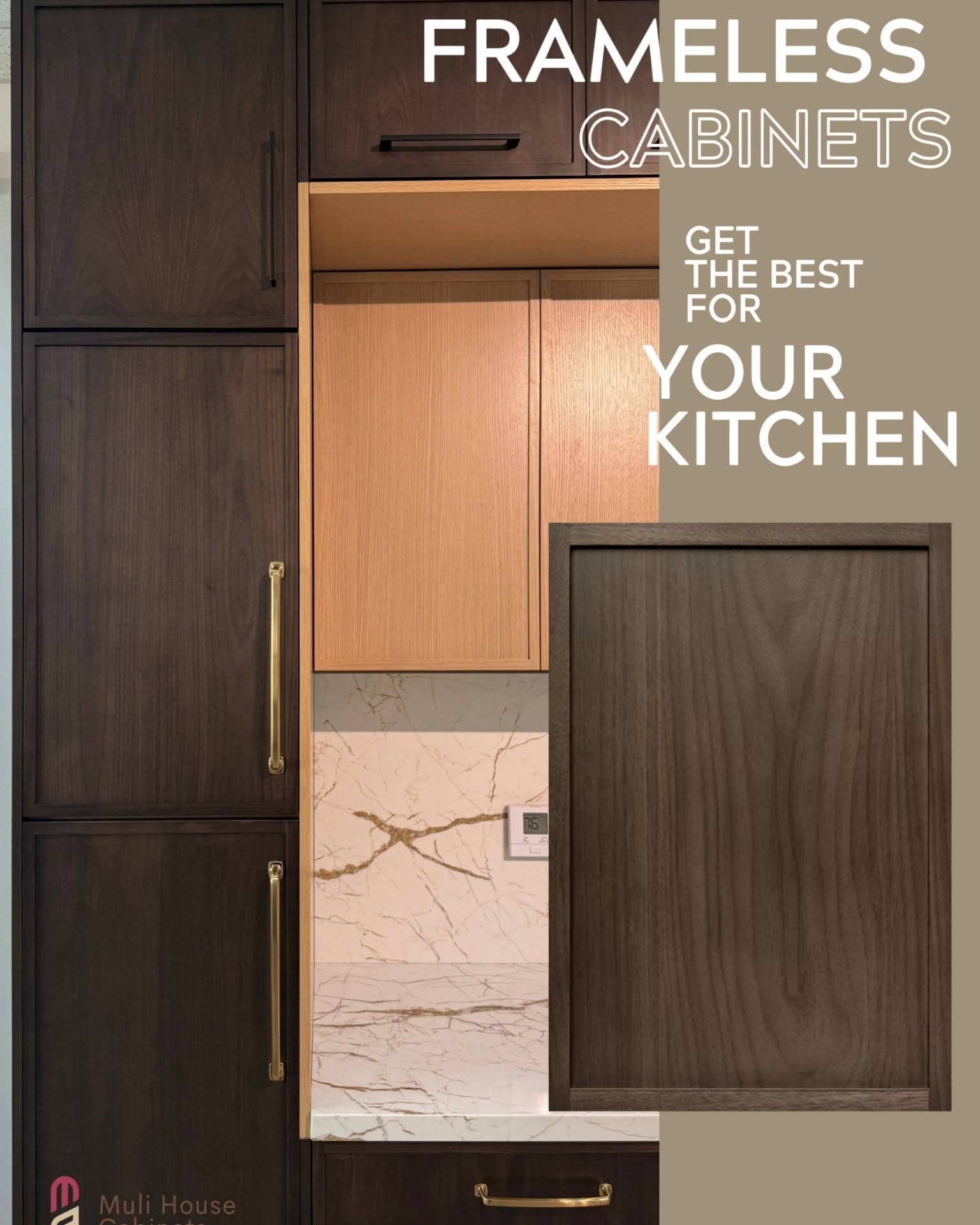 Dorothy Nguyen Facebook ad: European Frameless BLACK WALNUT Cabinets | Slim Shaker