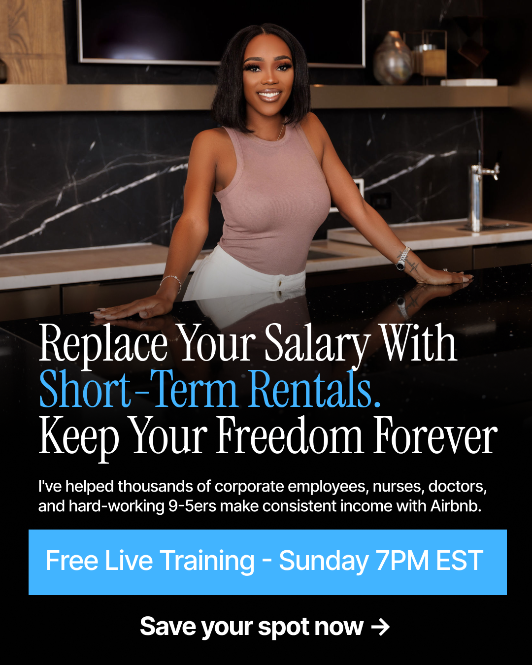 Jonnell Atkins Facebook ad: For Women Ready to Deploy Capital, Not Sit On It