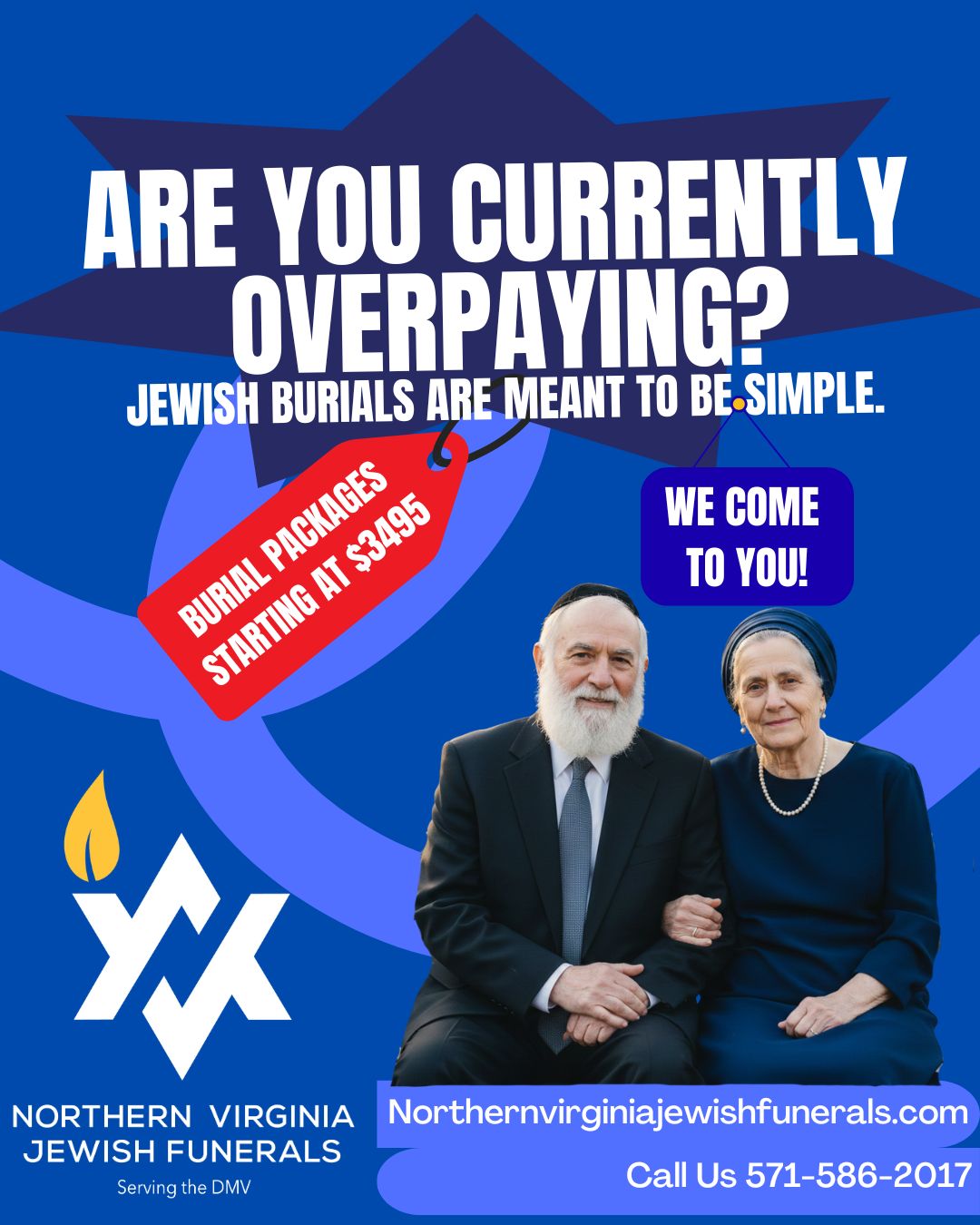 Northern Virginia Jewish Funerals Facebook ad: Are you currently overpaying?