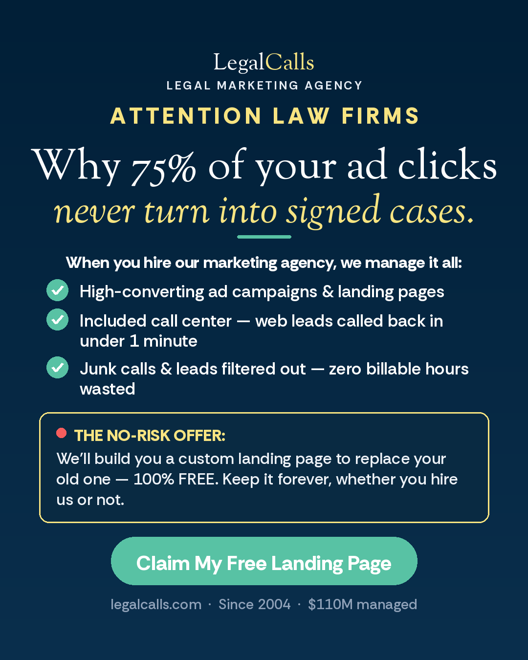 LegalCalls Facebook ad