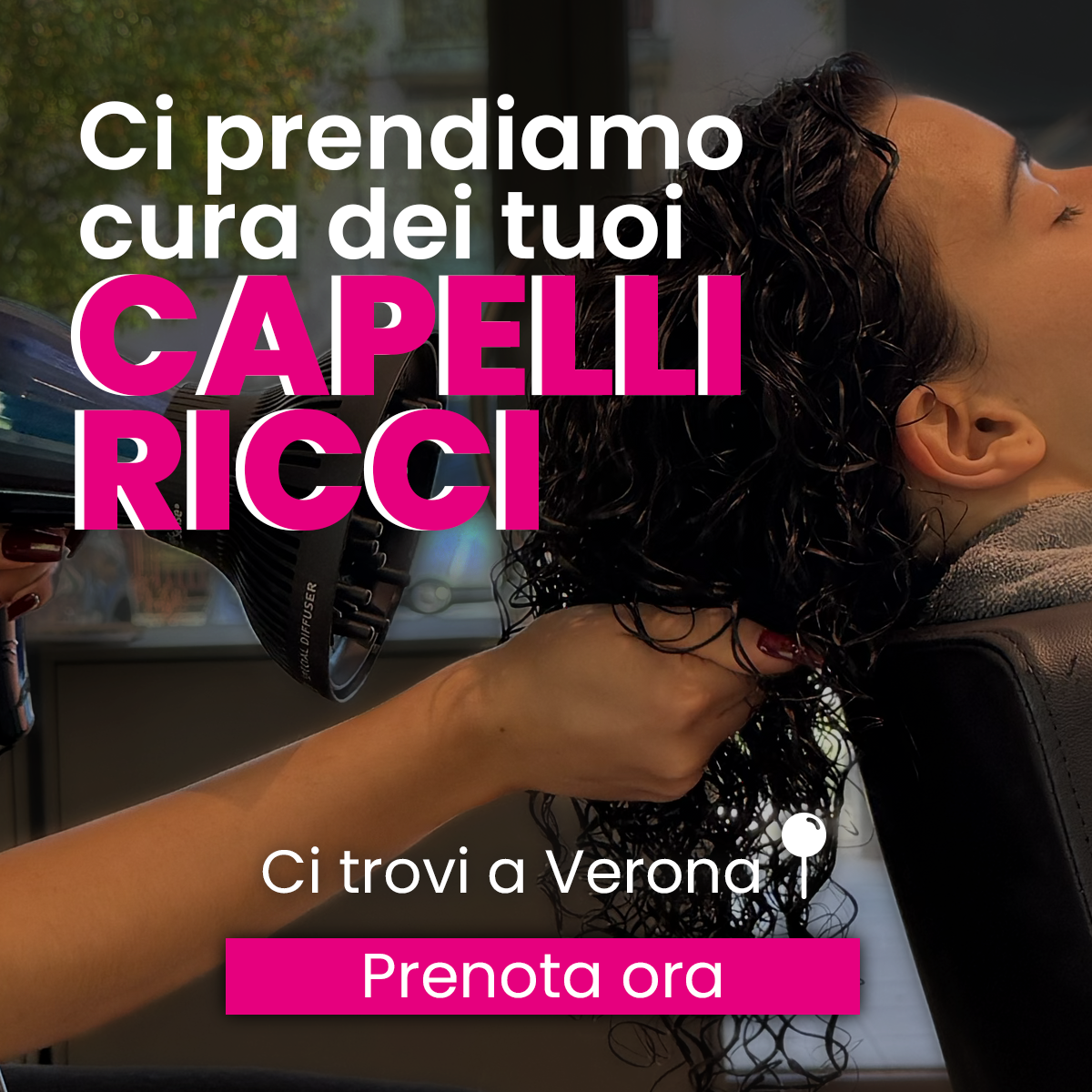 Spazio Divina BLK Facebook ad: CAPELLI RICCI NELLE MANI GIUSTE