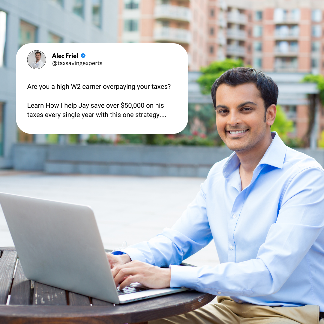Tax Saving Experts Facebook ad: W2 Employees. Stop Overpaying Your Taxes