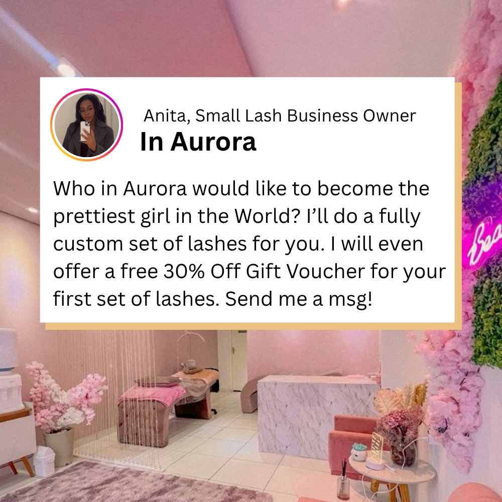 Lash Experts Facebook ad