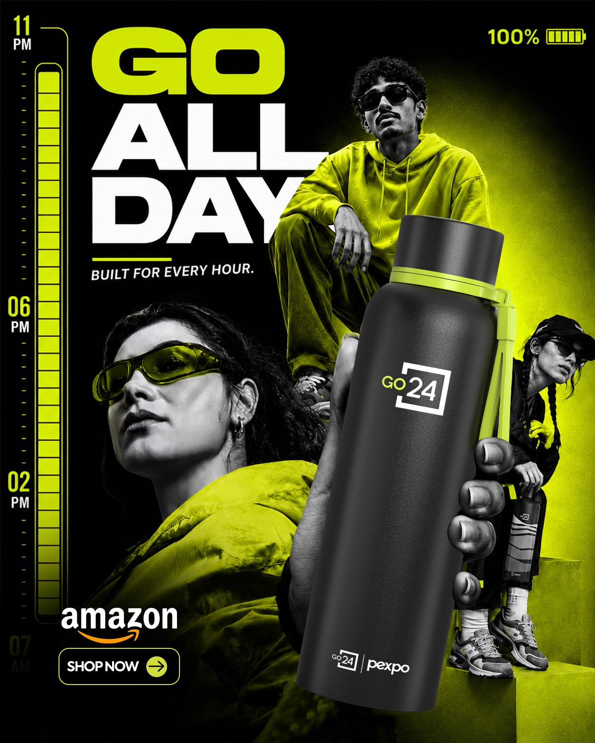Go24 Bottles Facebook ad: Your Personalised Water Bottle