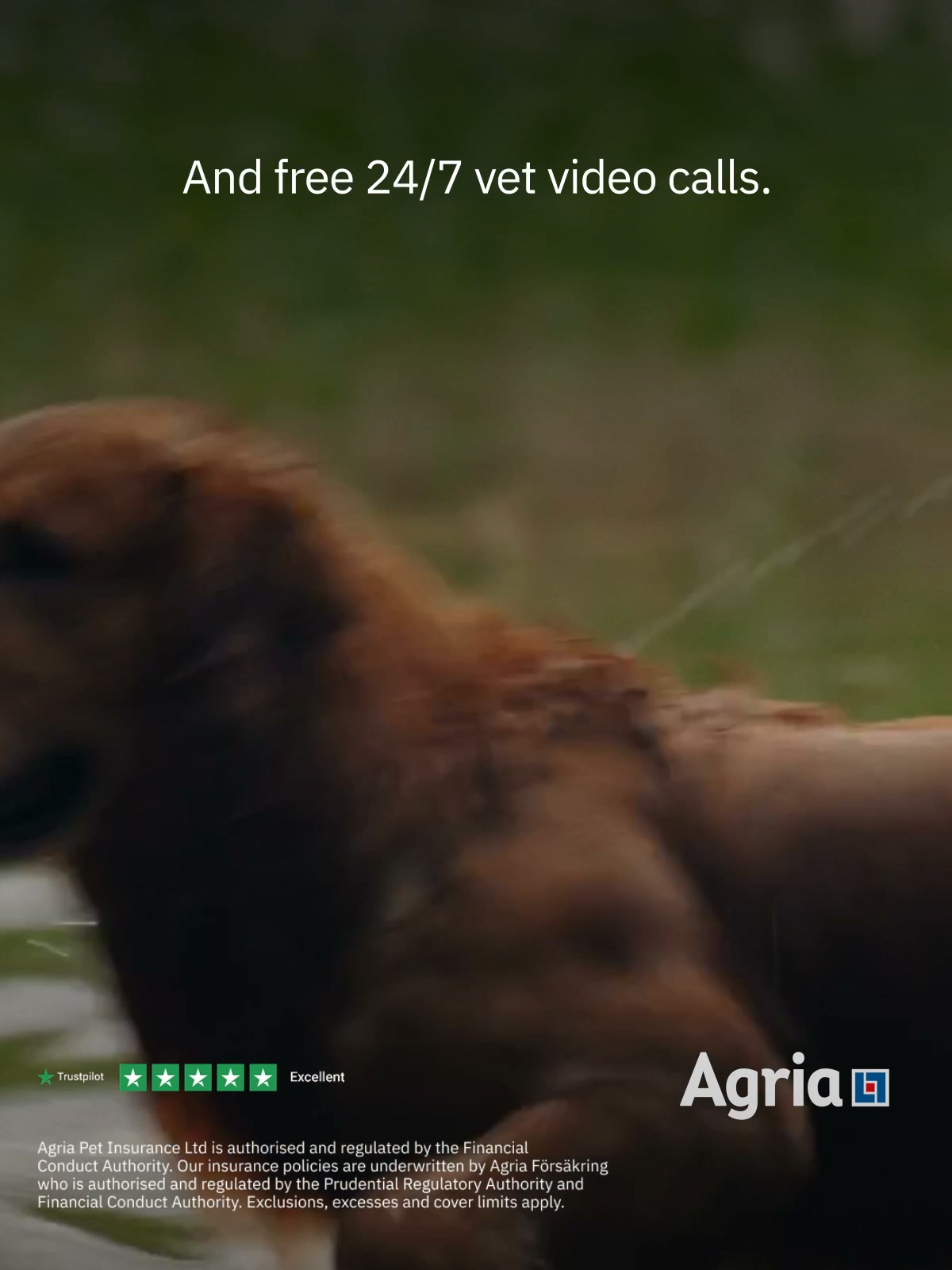 Agria Pet Insurance Facebook ad from Jul 30, 2026