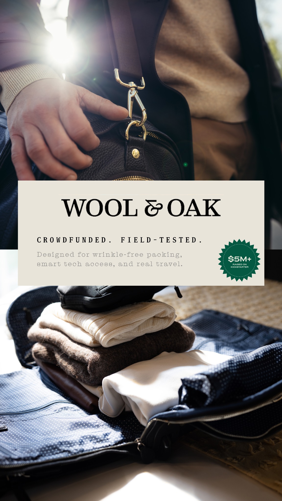Wool & Oak Facebook ad