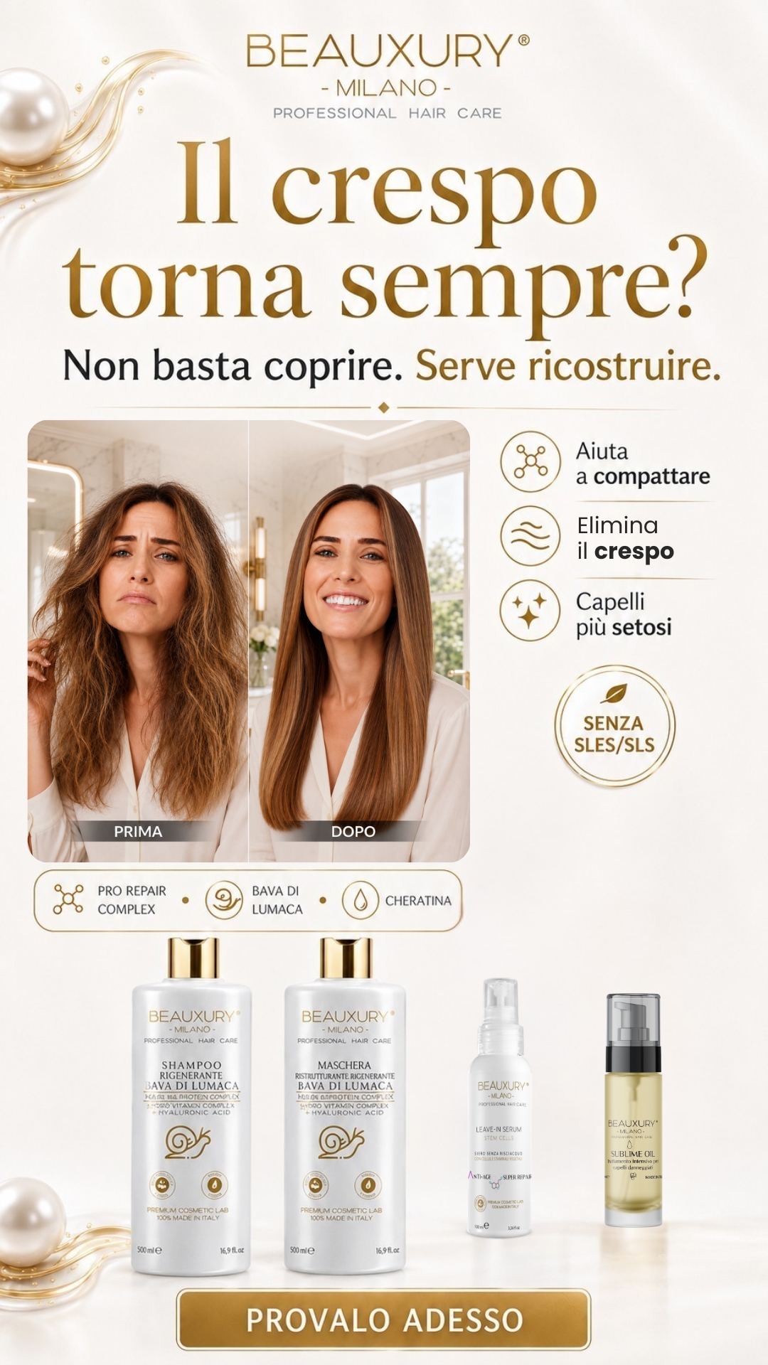 Beauxury Milano Facebook ad from Aug 24, 2026