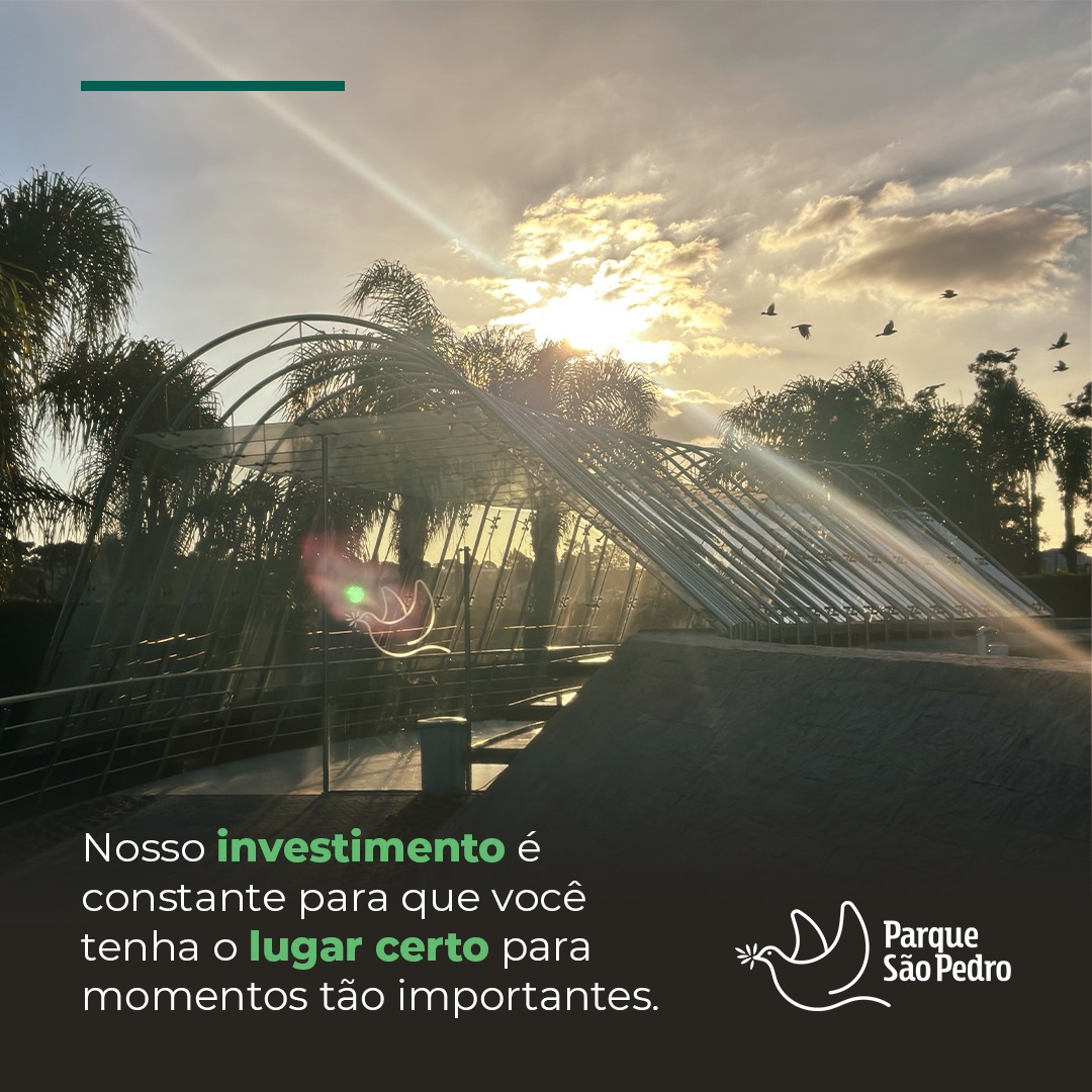 Cemitério Parque São Pedro Facebook ad: Alamedas asfaltadas, capelas ecumênicas, salas de estar…