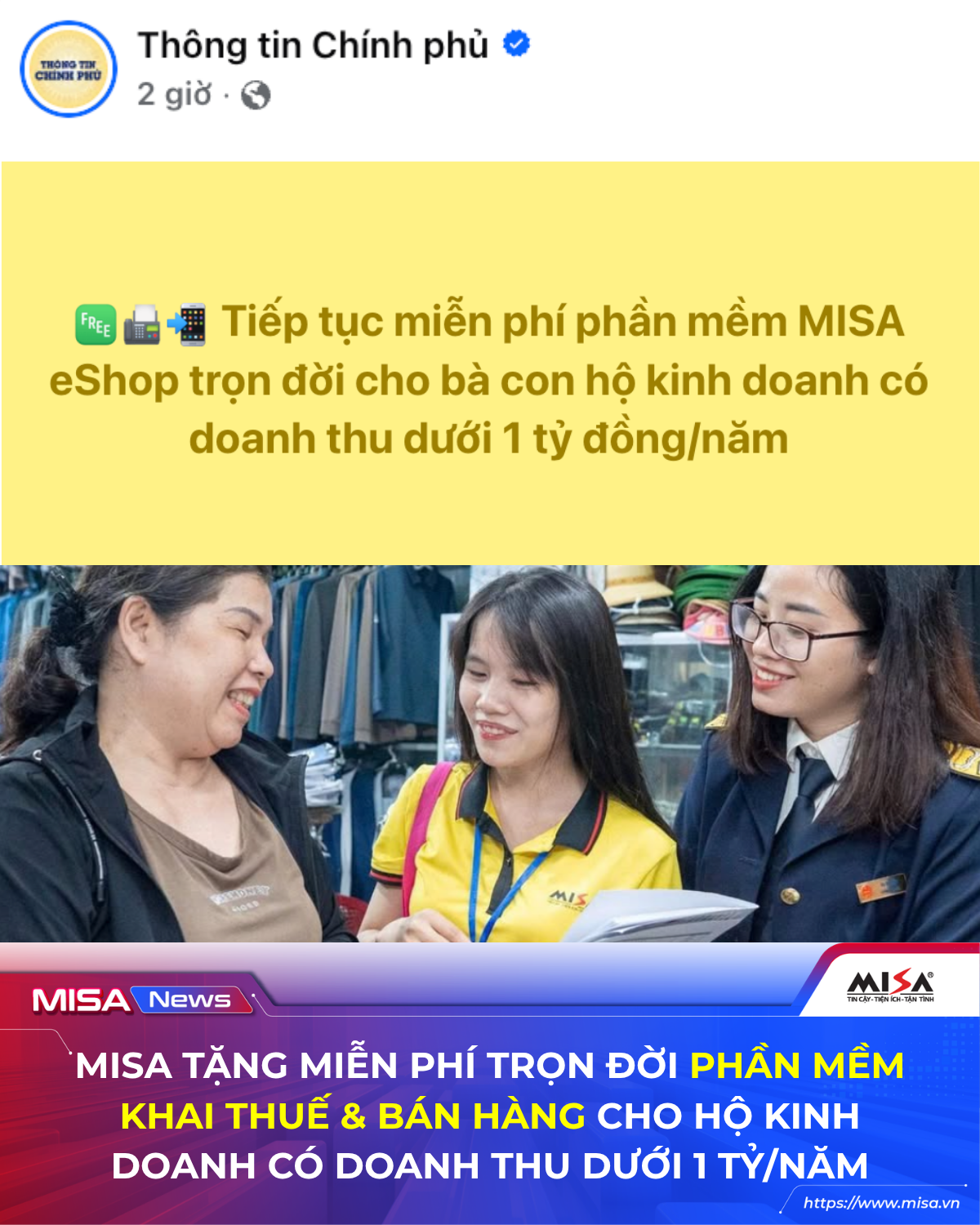 MISA - Phần mềm bán hàng đa kênh cho Hộ Kinh Doanh Facebook ad: NHẬN MIỄN PHÍ NGAY!