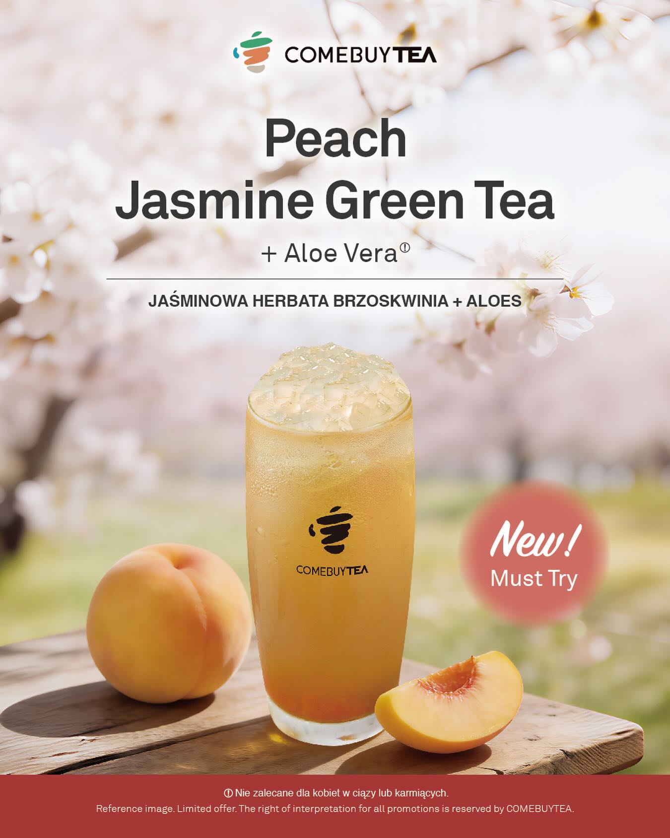COMEBUYTEA Poland Facebook ad: Peach Jasmine Green Tea - Odkryj wyjątkowe połączenie…