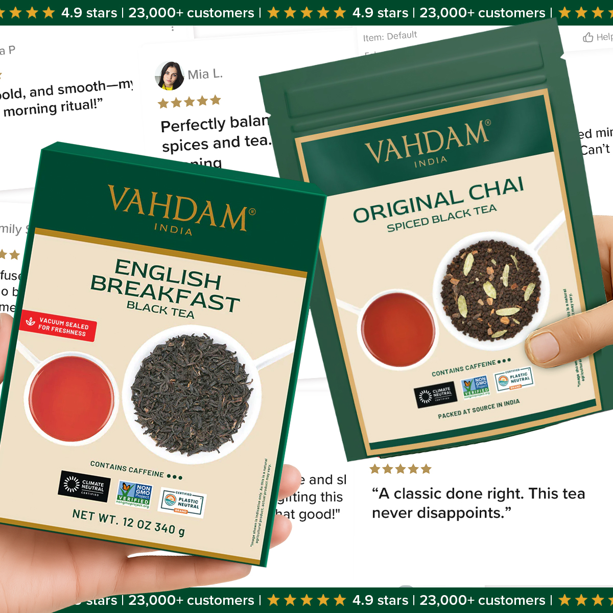 Vahdam USA Facebook ad
