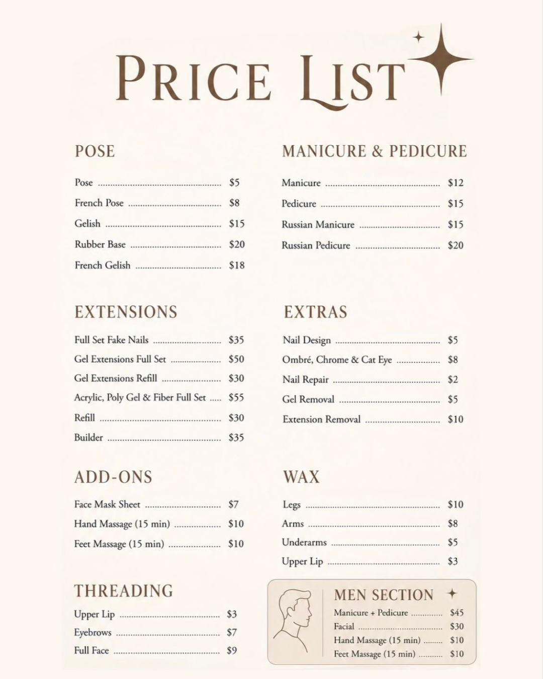Zaïa Nail Studio Facebook ad: Discover Our Full Menu