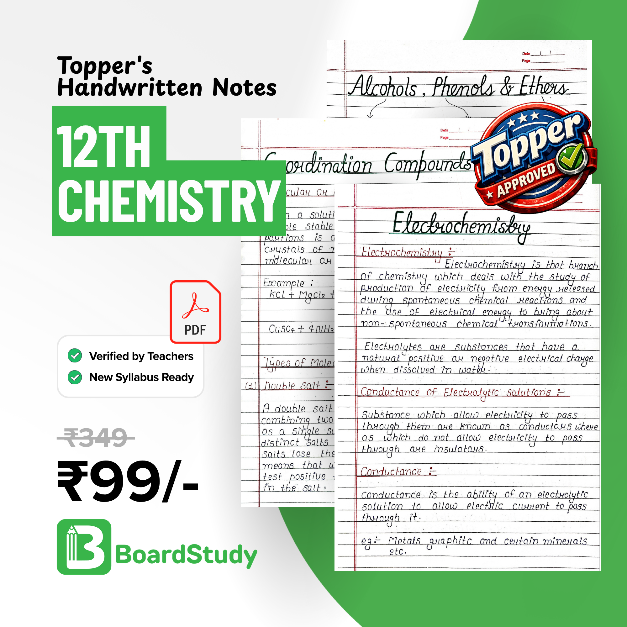 BoardStudy Facebook ad: Score 90%+ with Topper's Handwritten Notes