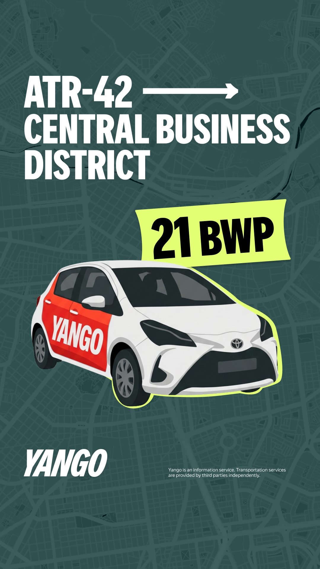 Yango Botswana Facebook ad